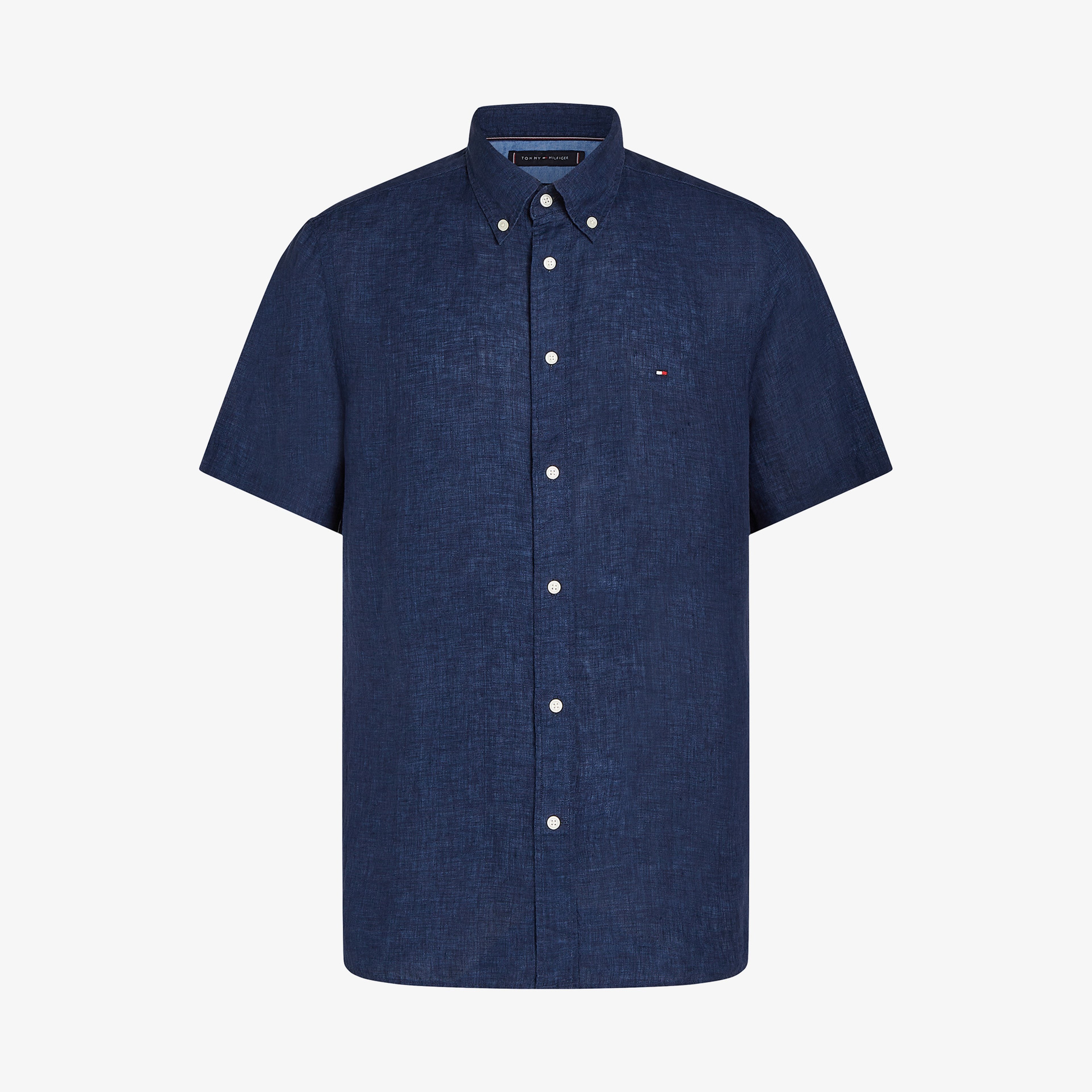 Tommy Hilfiger Pigment Dyed Linen Rf Erkek Lacivert Gömlek