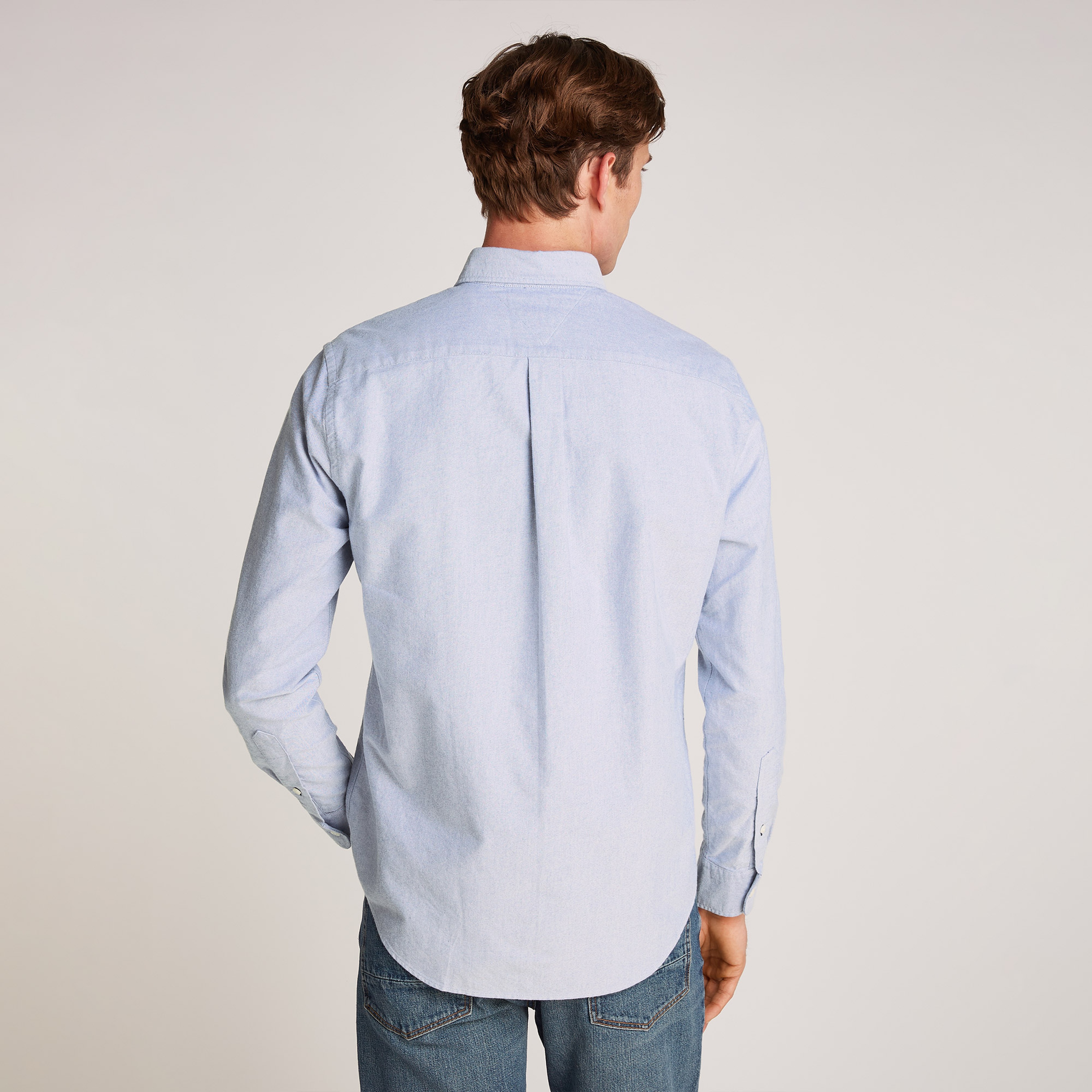 Tommy Hilfiger Solid Heritage Oxford Erkek Mavi Gömlek