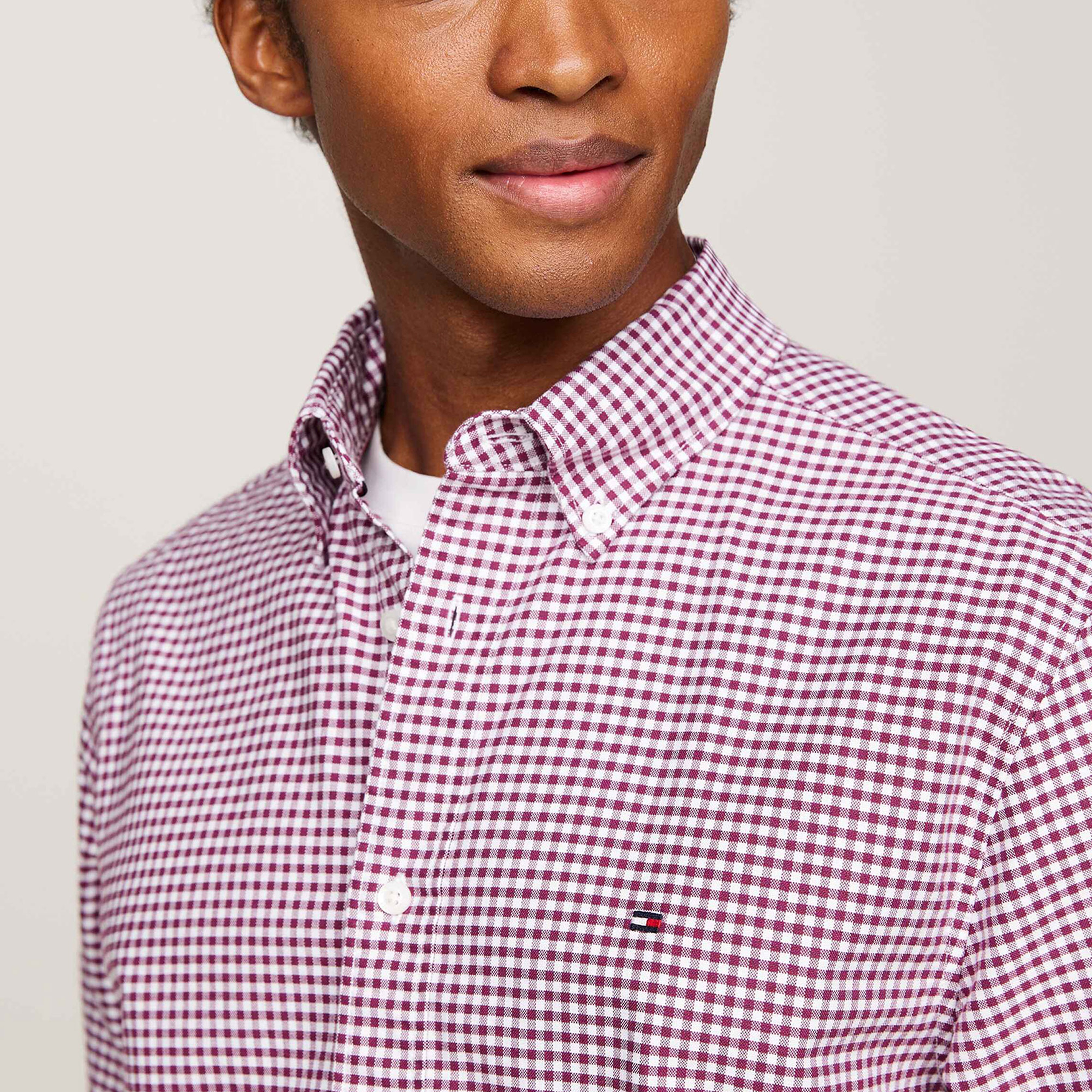 Tommy Hilfiger Erkek Mor Gömlek