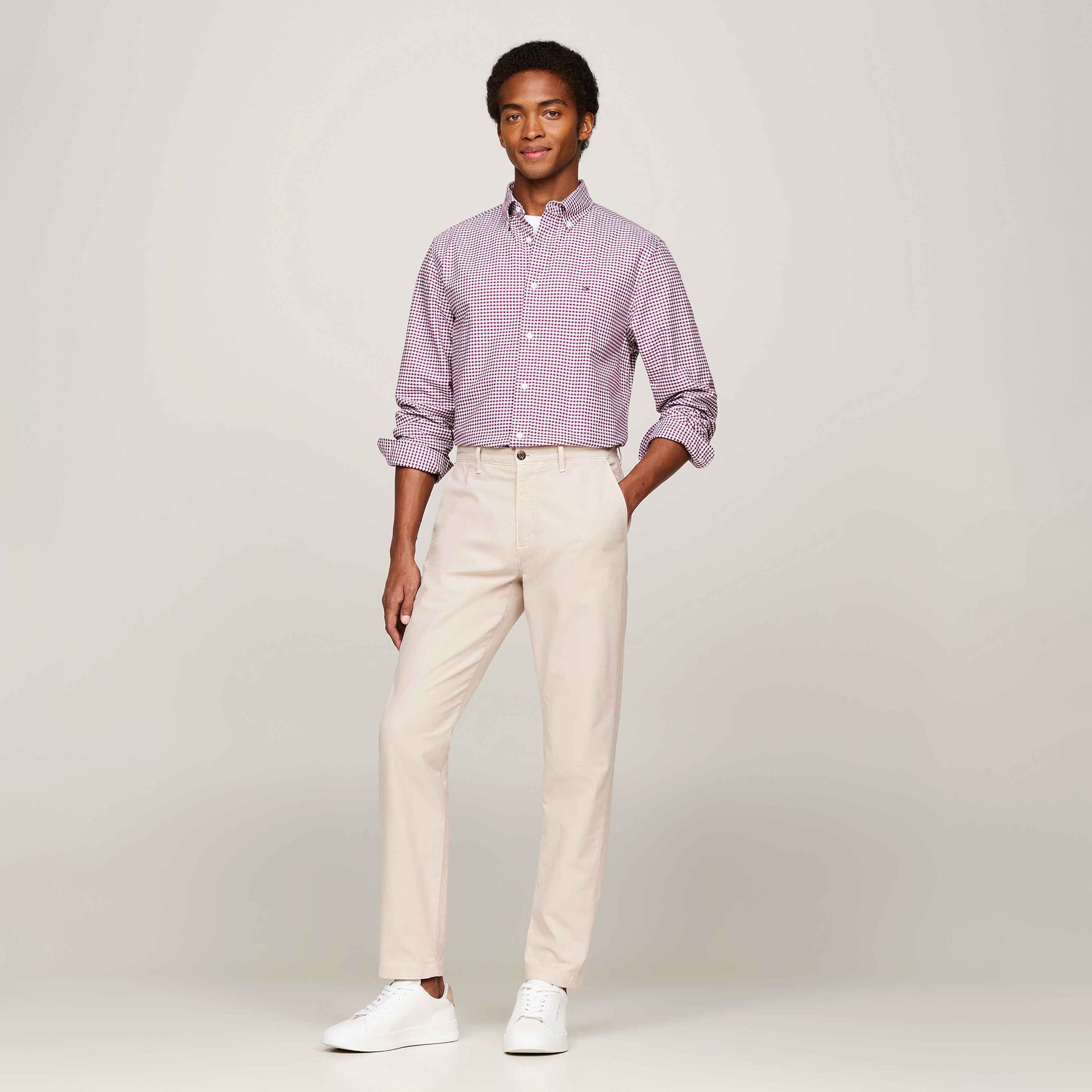 Tommy Hilfiger Erkek Mor Gömlek