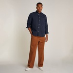 Tommy Hilfiger Gmd Twill Solid Erkek Mavi Gömlek