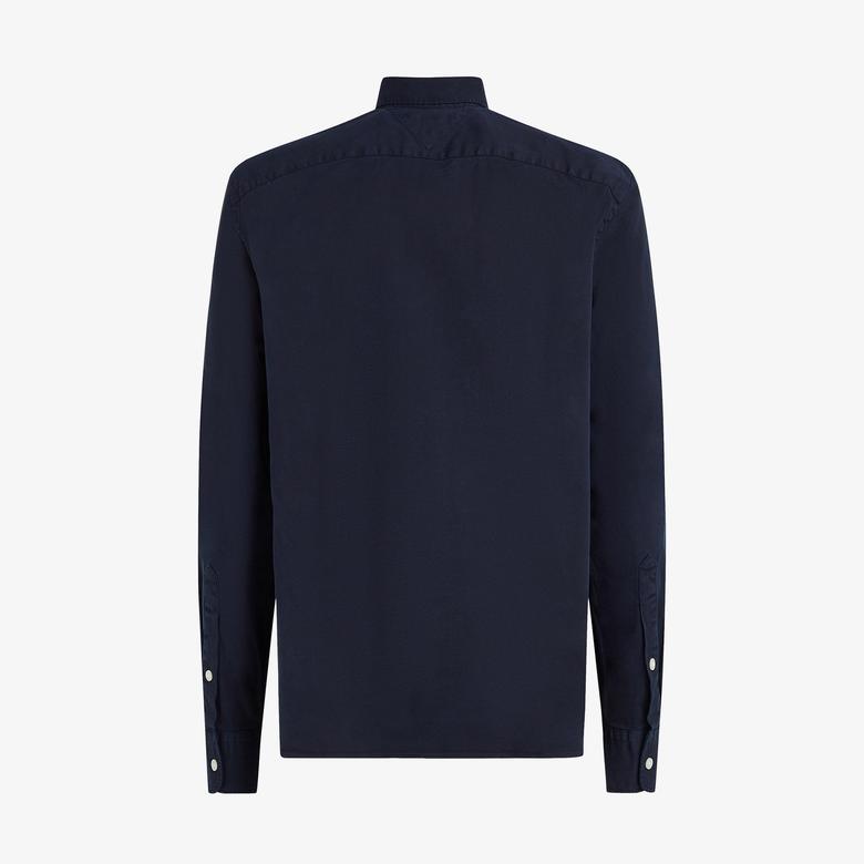 Tommy Hilfiger Gmd Twill Solid Erkek Mavi Gömlek