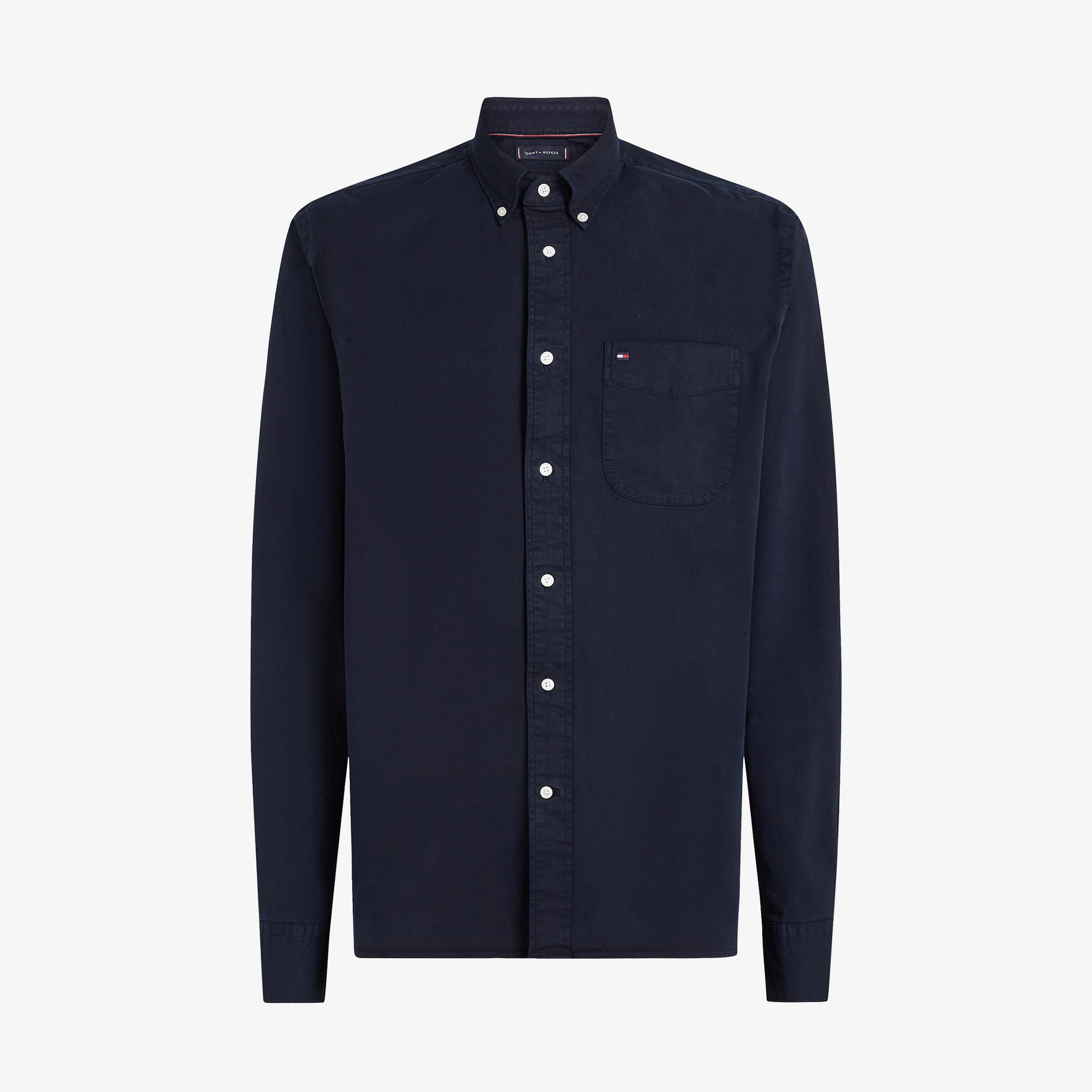 Tommy Hilfiger Gmd Twill Solid Erkek Mavi Gömlek