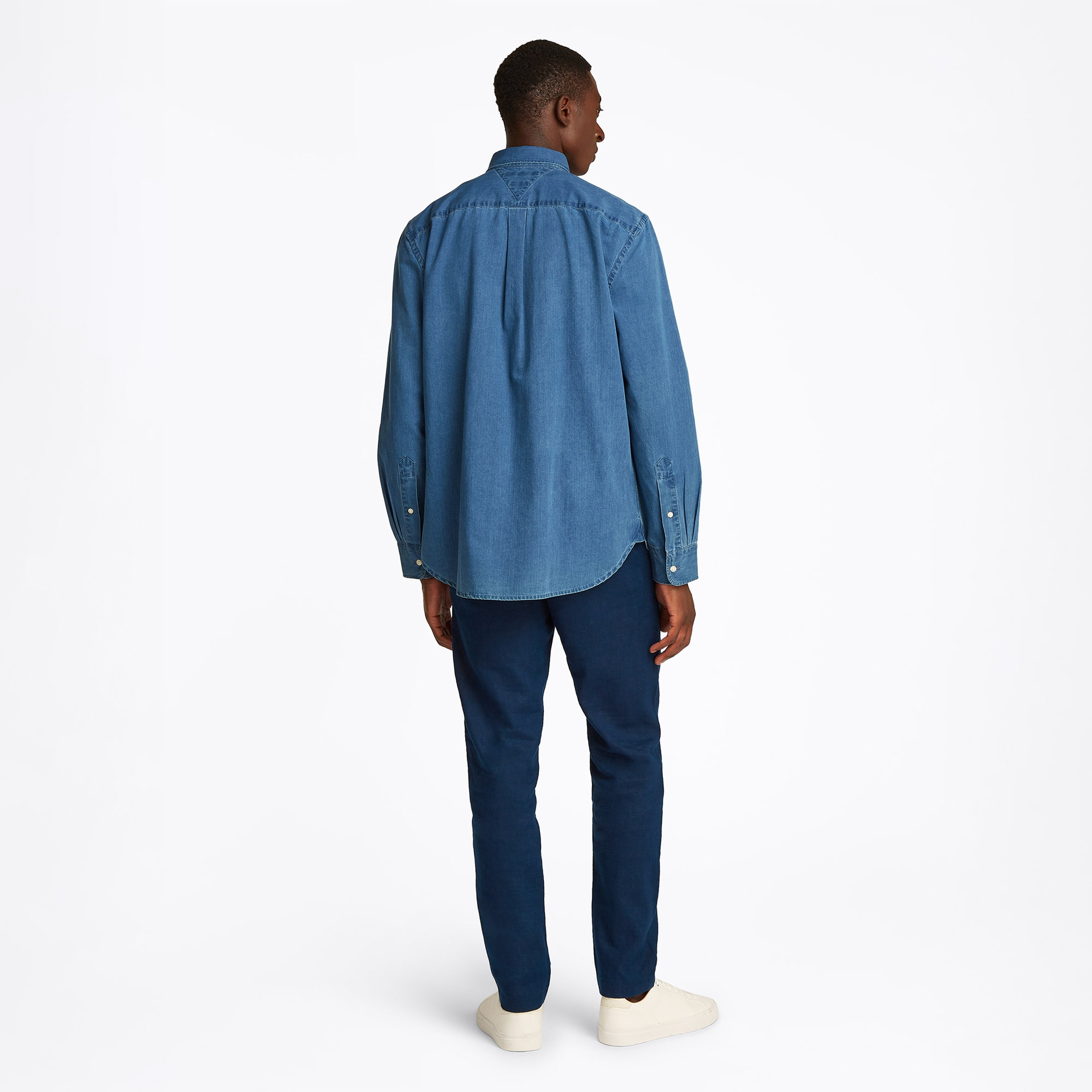 Tommy Hilfiger Chambray Erkek Mavi Gömlek