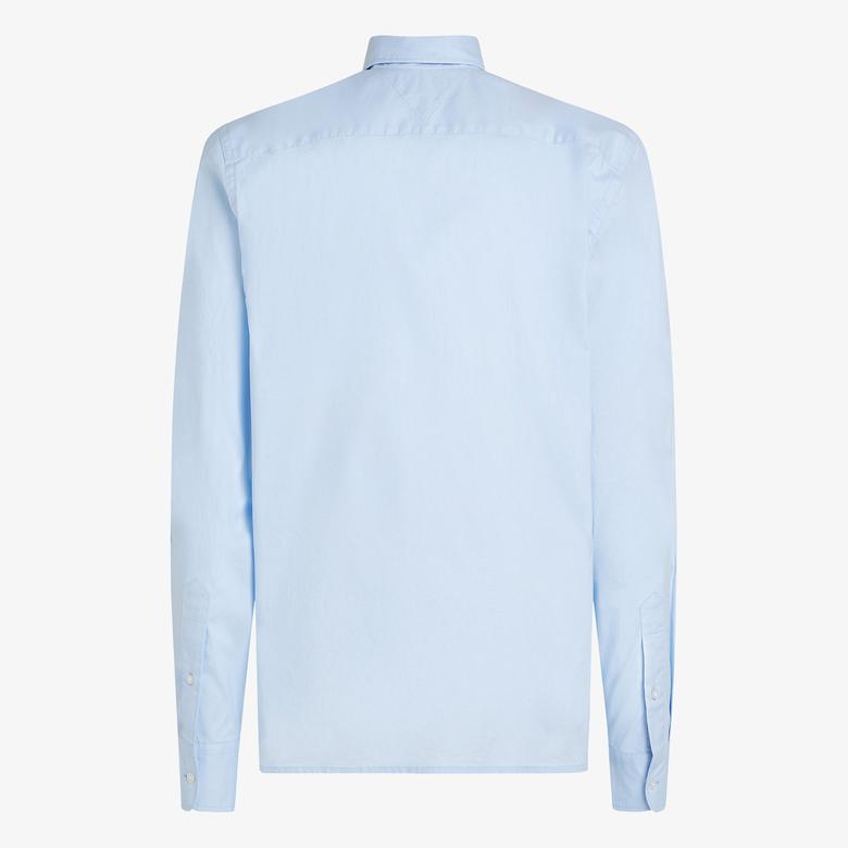 Tommy Hilfiger Flex Poplin Kent Collar Erkek Mavi Gömlek