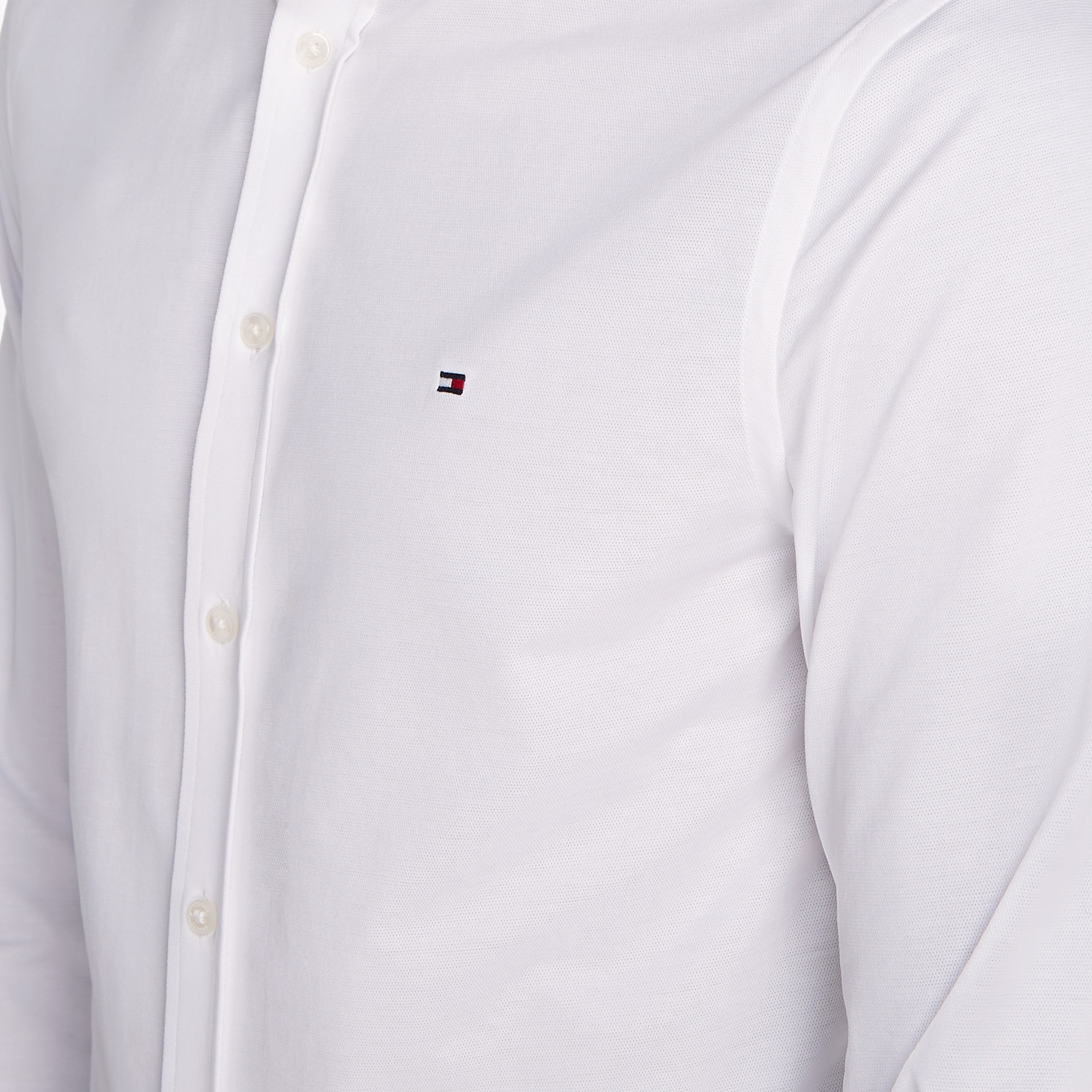 Tommy Hilfiger Performance Two Tone Erkek Beyaz Gömlek