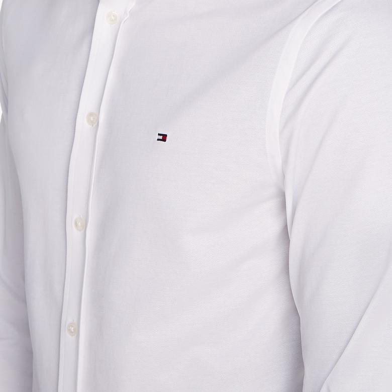 Tommy Hilfiger Performance Two Tone Erkek Beyaz Gömlek