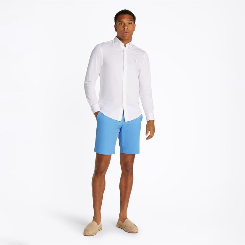 Tommy Hilfiger Performance Two Tone Erkek Beyaz Gömlek