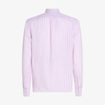 Tommy Hilfiger Linen Essential Stripe Erkek Pembe Gömlek