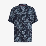 Tommy Hilfiger Bowling Print Erkek Mavi Gömlek