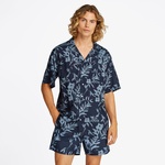 Tommy Hilfiger Bowling Print Erkek Mavi Gömlek