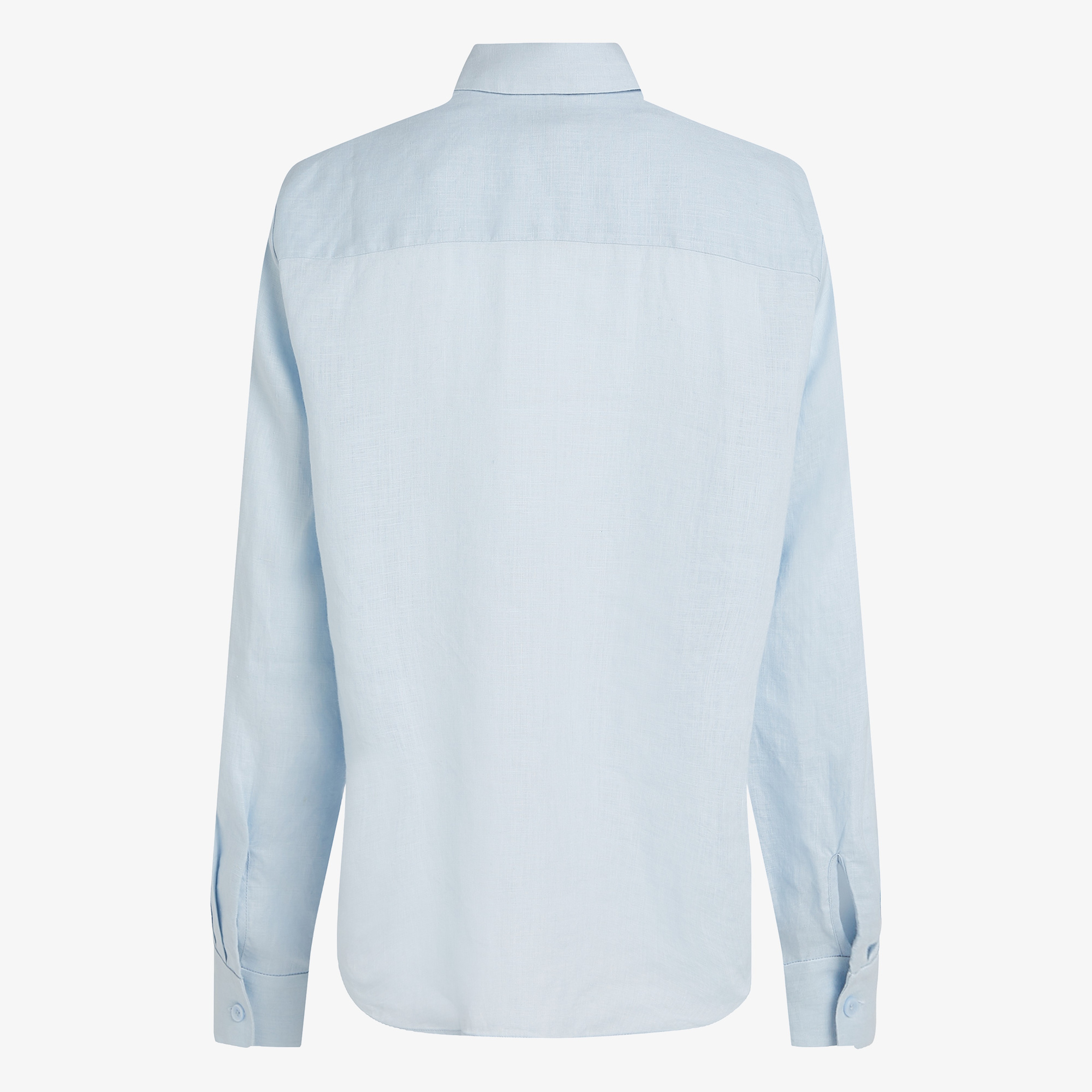 Tommy Hilfiger Linen Relaxed Kadın Keten Mavi Gömlek