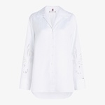 Tommy Hilfiger Broderie Anglaise Linen Kadın Beyaz Gömlek