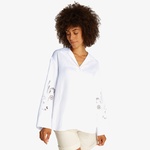 Tommy Hilfiger Broderie Anglaise Linen Kadın Beyaz Gömlek