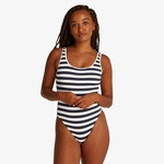 Tommy Hilfiger One Piece Kadın Çizgili Beyaz Mayo