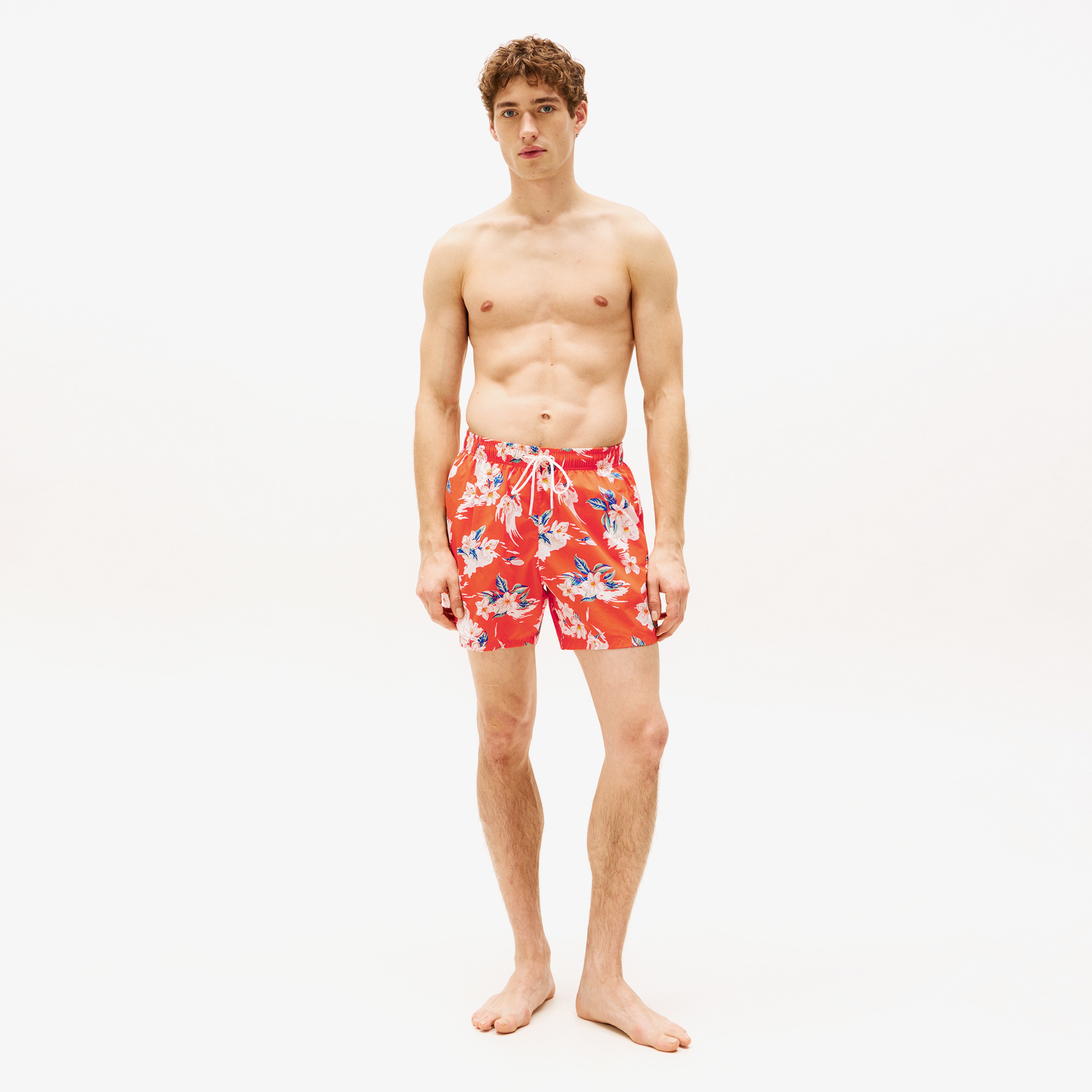 Tommy Hilfiger Medium Drawstring Print Erkek Turuncu Deniz Şortu