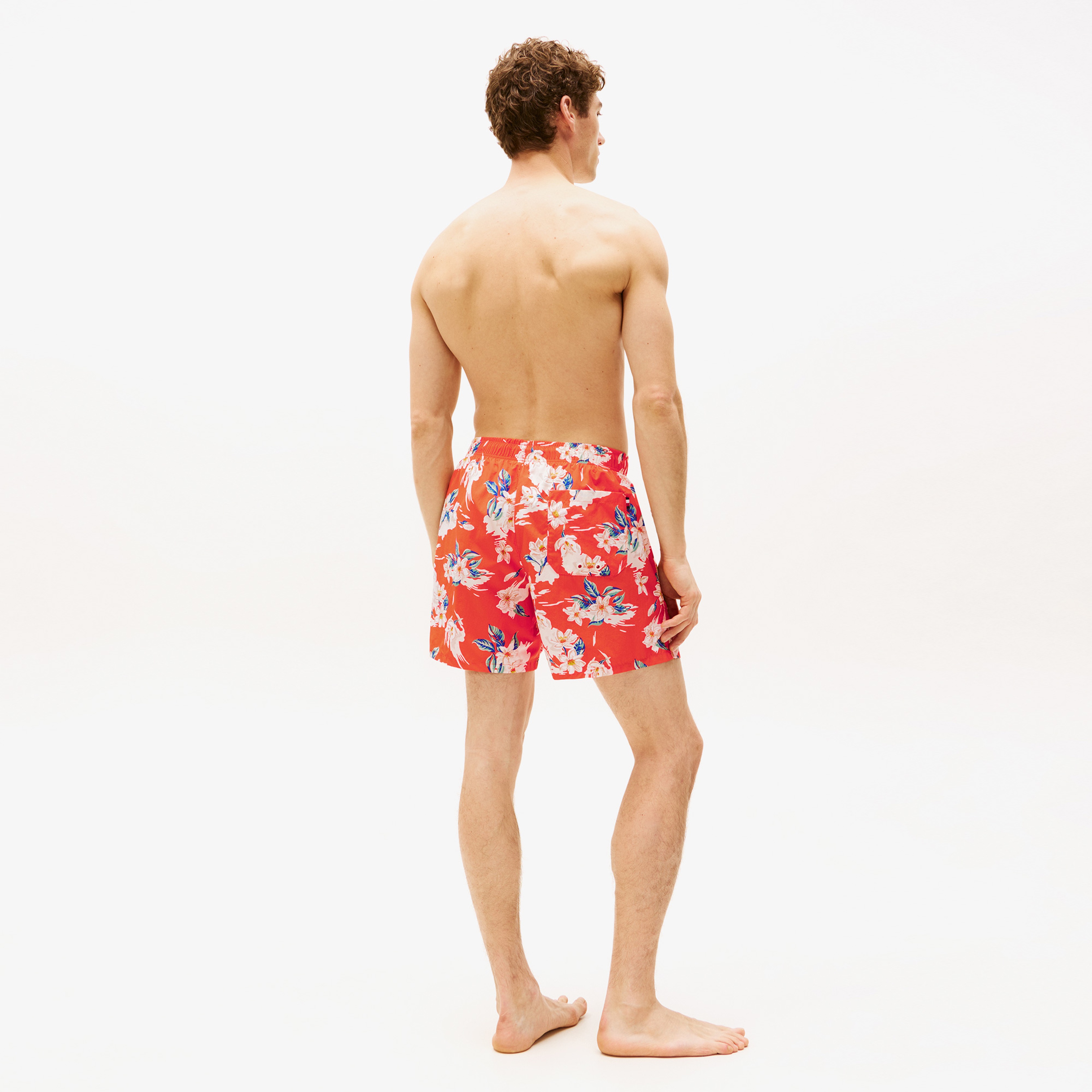 Tommy Hilfiger Medium Drawstring Print Erkek Turuncu Deniz Şortu