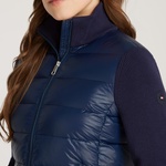 Tommy Hilfiger Lw Down Feminine Gloss Knit Jkt Kadın Lacivert Ceket