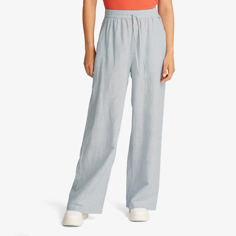 Tommy Jeans Linen Kadın Lacivert Pantolon