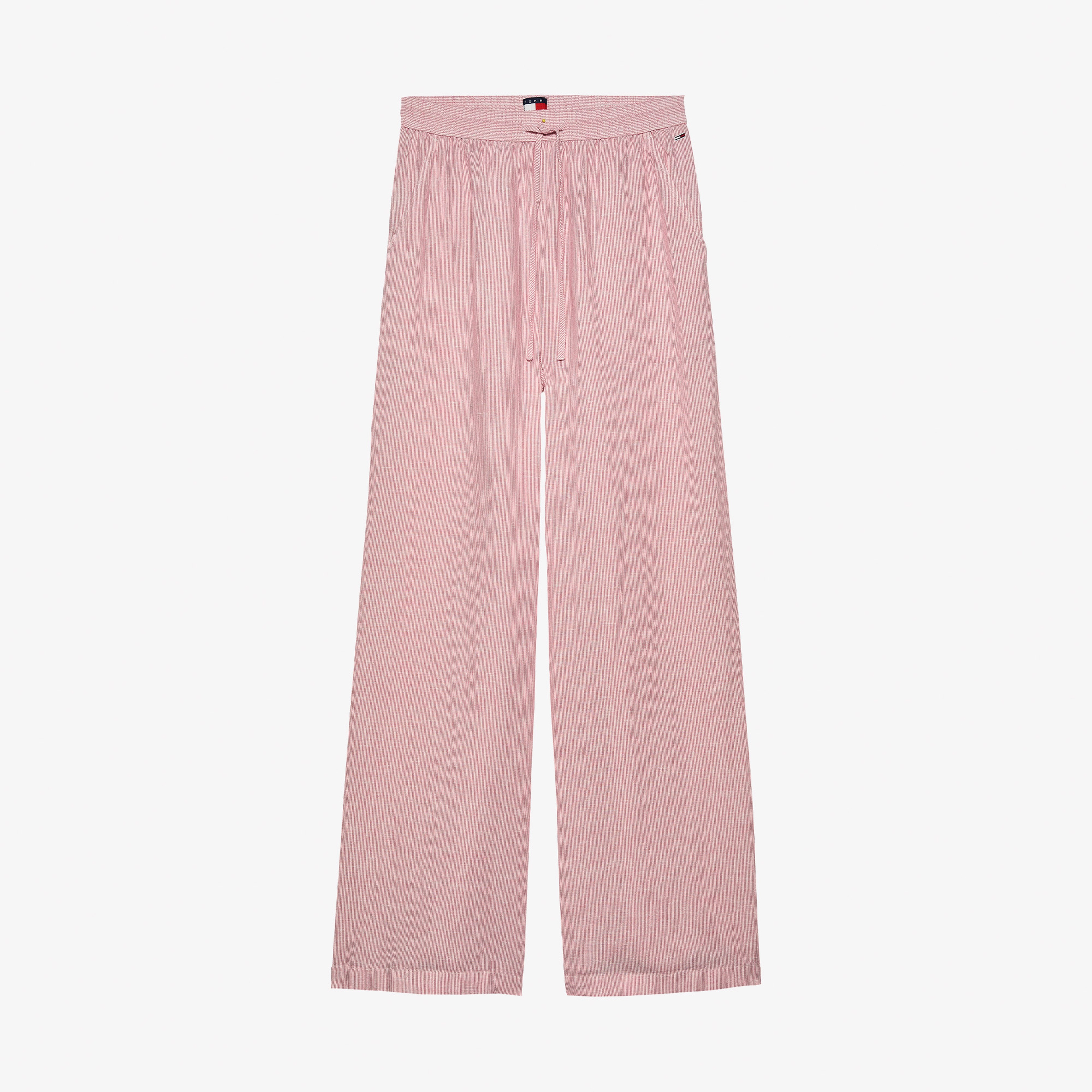 Tommy Jeans Linen Kadın Pembe Pantolon