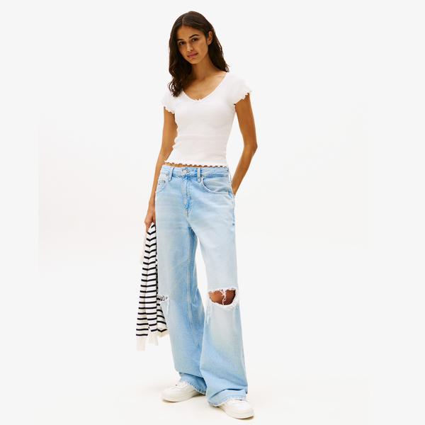 Tommy Hilfiger Mia Relaxed Bi6019 Kadın Mavi Jean