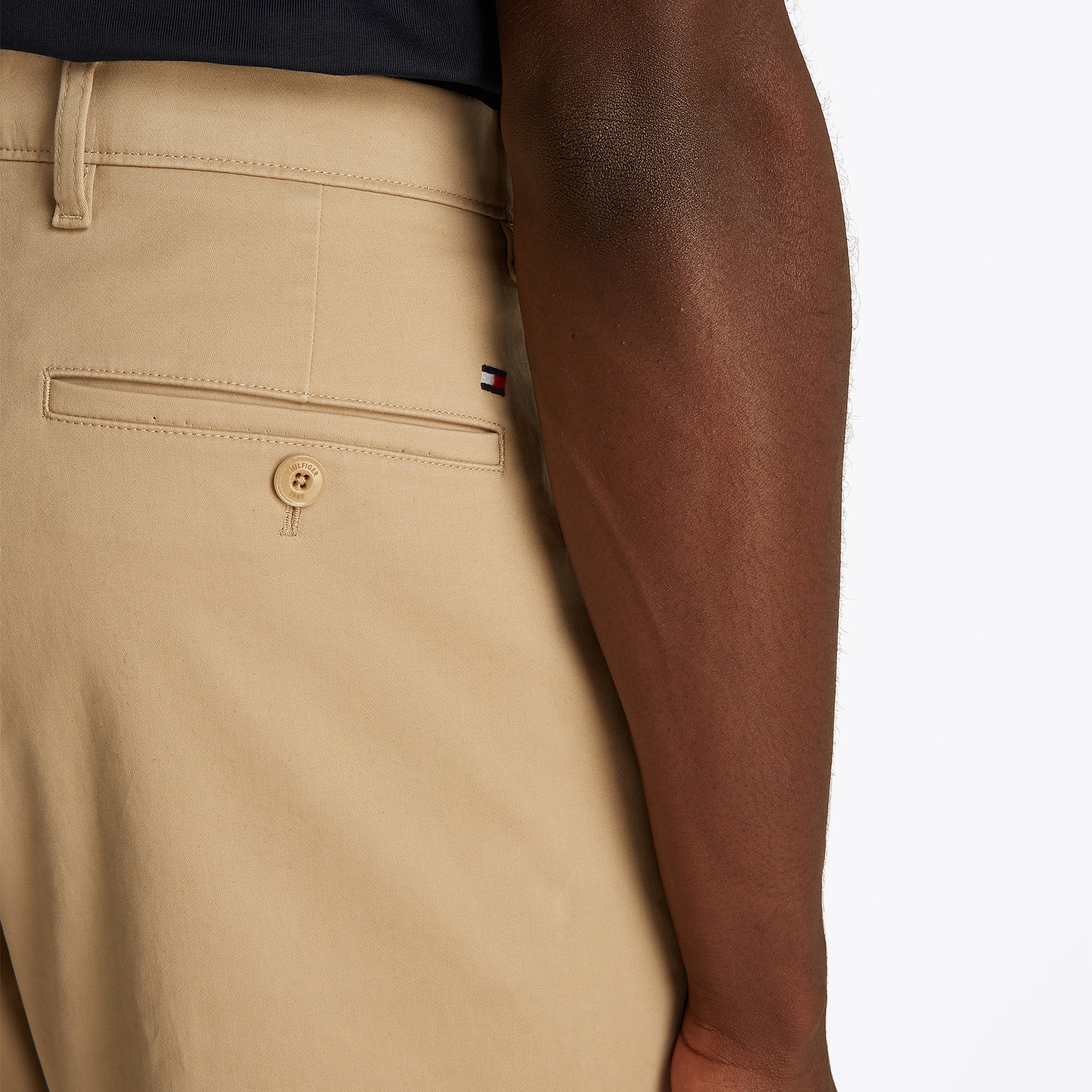 Tommy Hilfiger Harlem Chino Satin Erkek Bej Pantolon