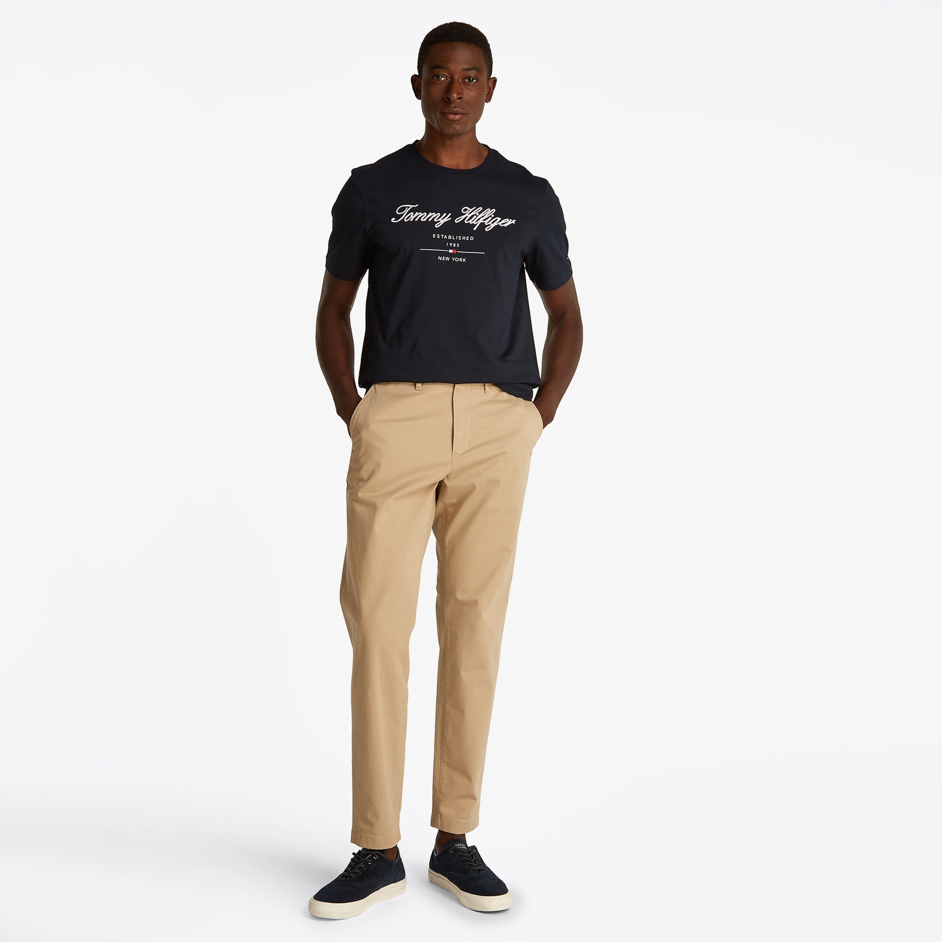 Tommy Hilfiger Harlem Chino Satin Erkek Bej Pantolon