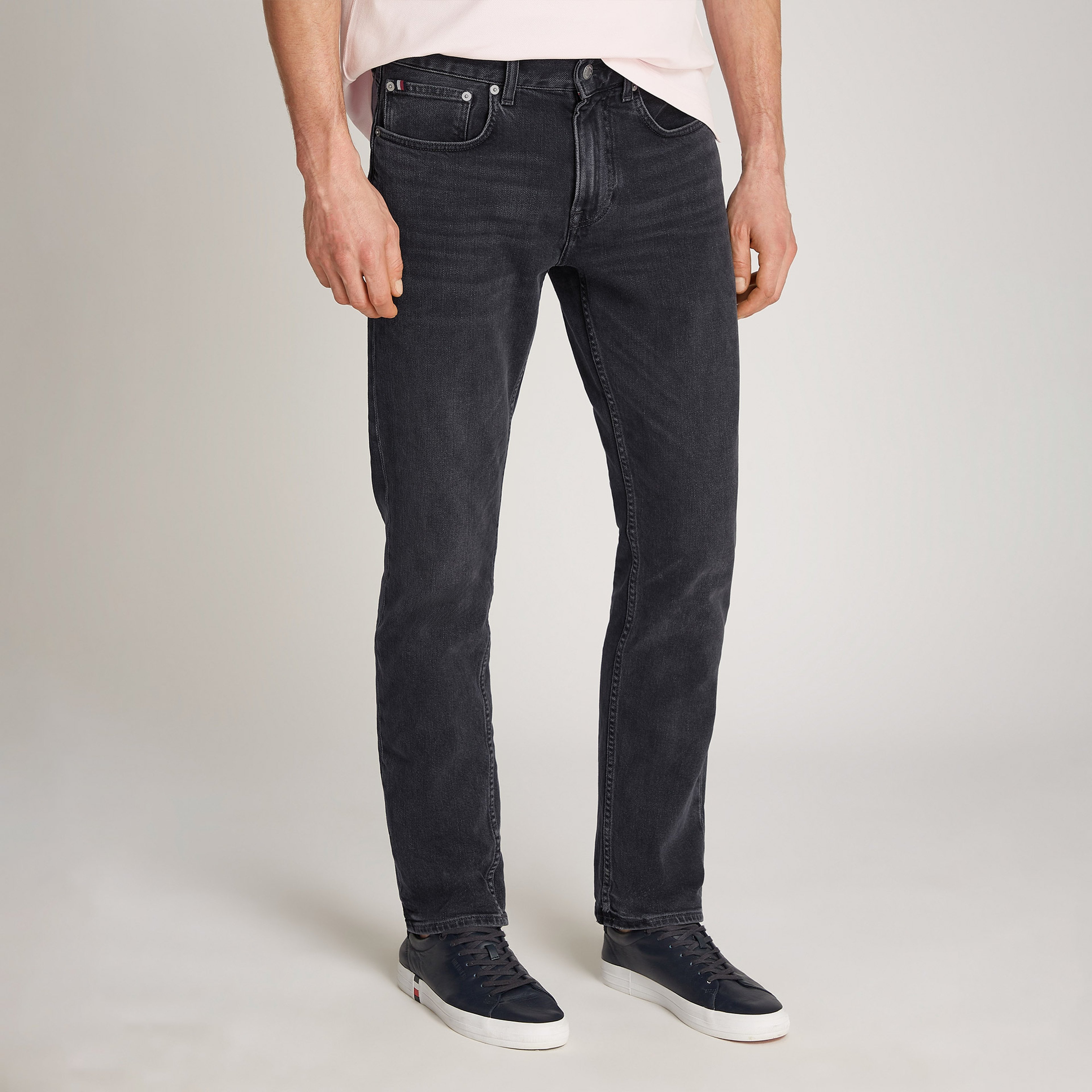 Tommy Hilfiger Straight Denton Str Clark Erkek Lacivert Jean