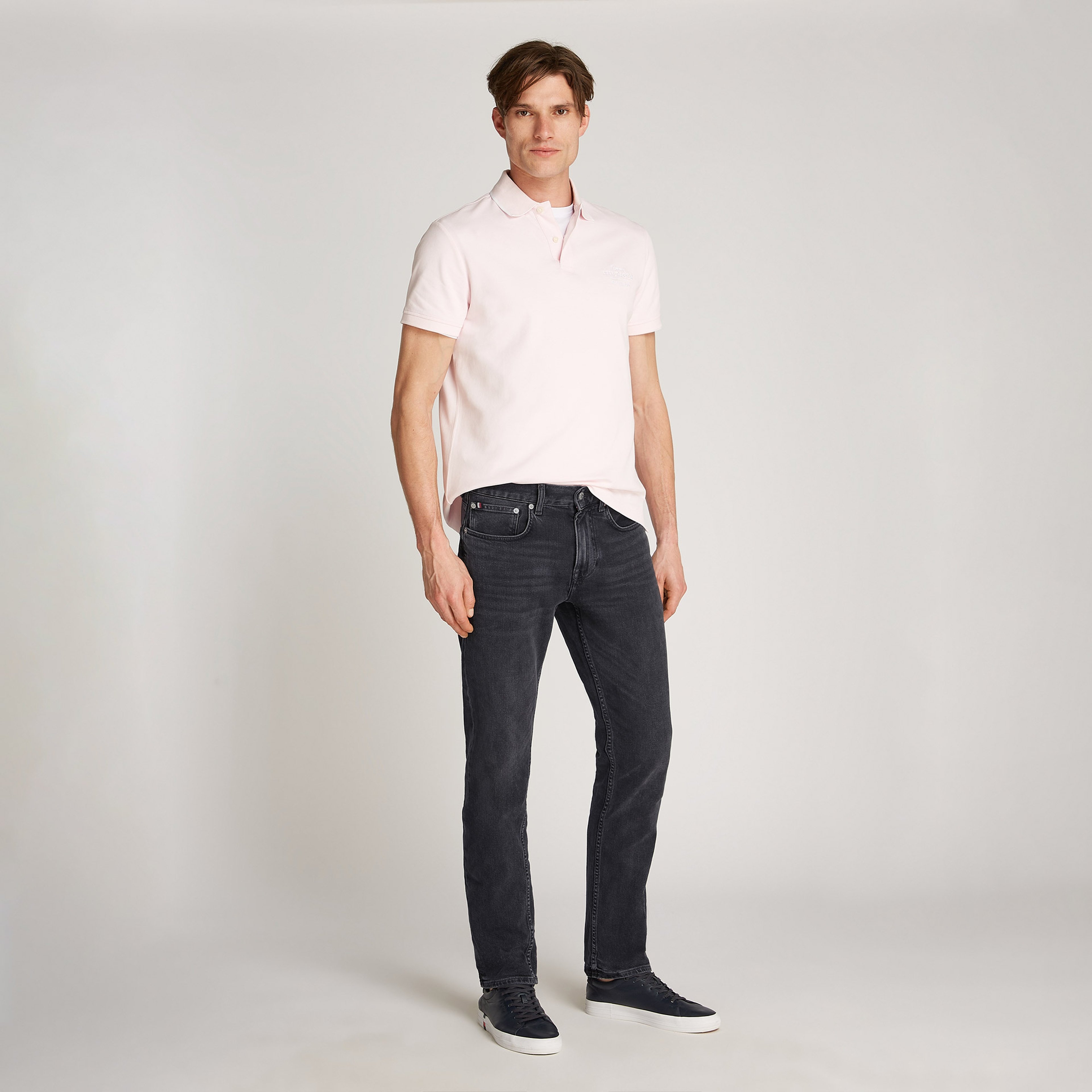 Tommy Hilfiger Straight Denton Str Clark Erkek Lacivert Jean