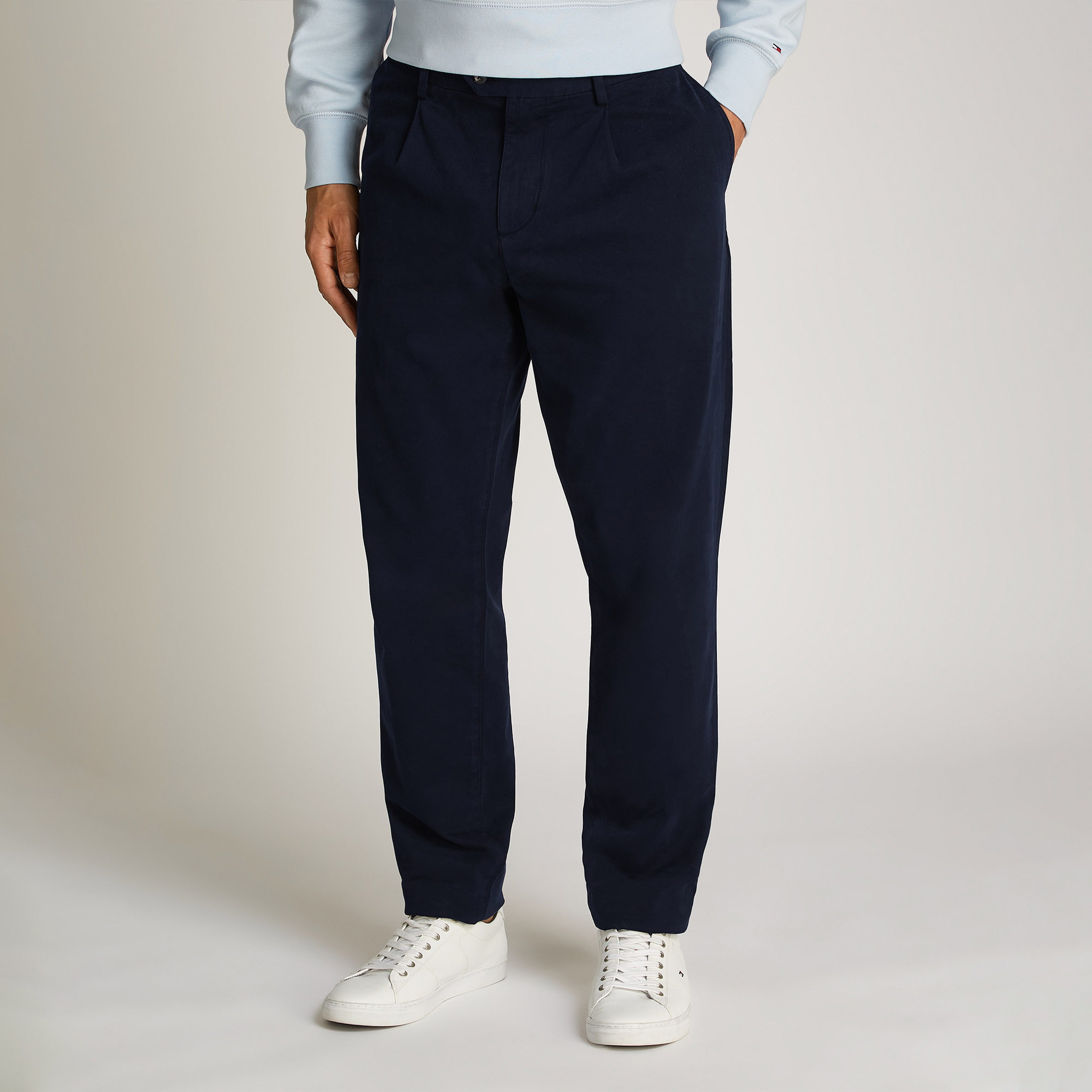 Tommy Hilfiger Harlem 1 Plt Fine Structured Gmd Erkek Mavi Pantolon