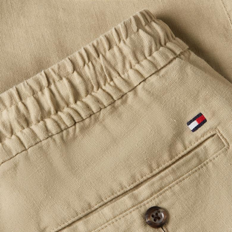 Tommy Hilfiger Harlem Sorona Linen Erkek Bej Pantolon