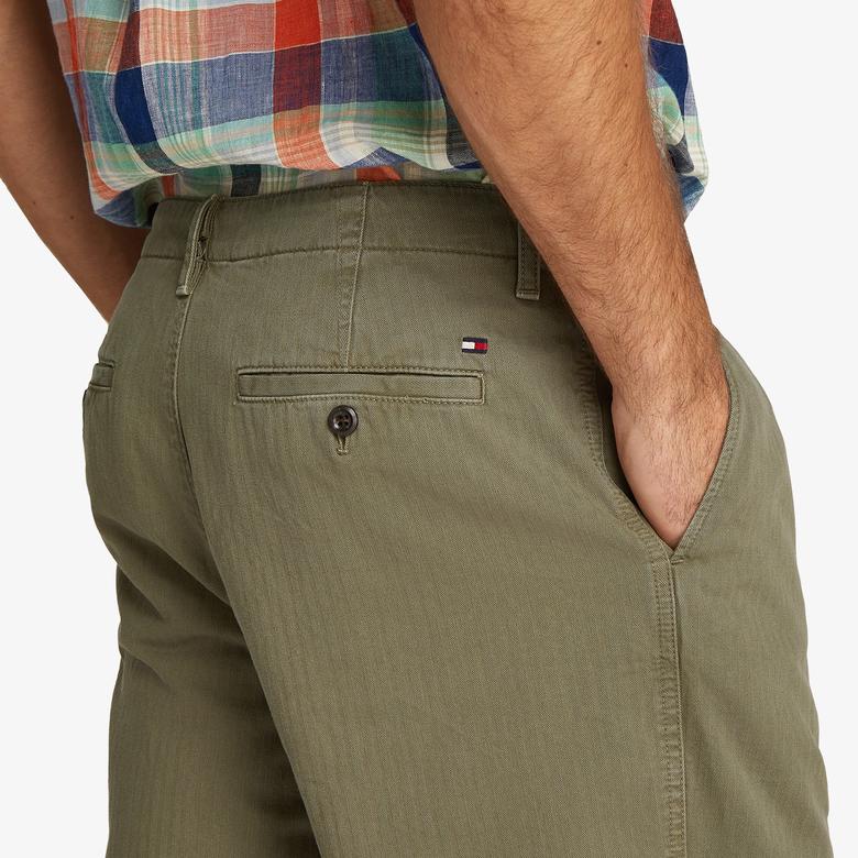 Tommy Hilfiger Murray Herringbone Chino Erkek Yeşil Pantolon