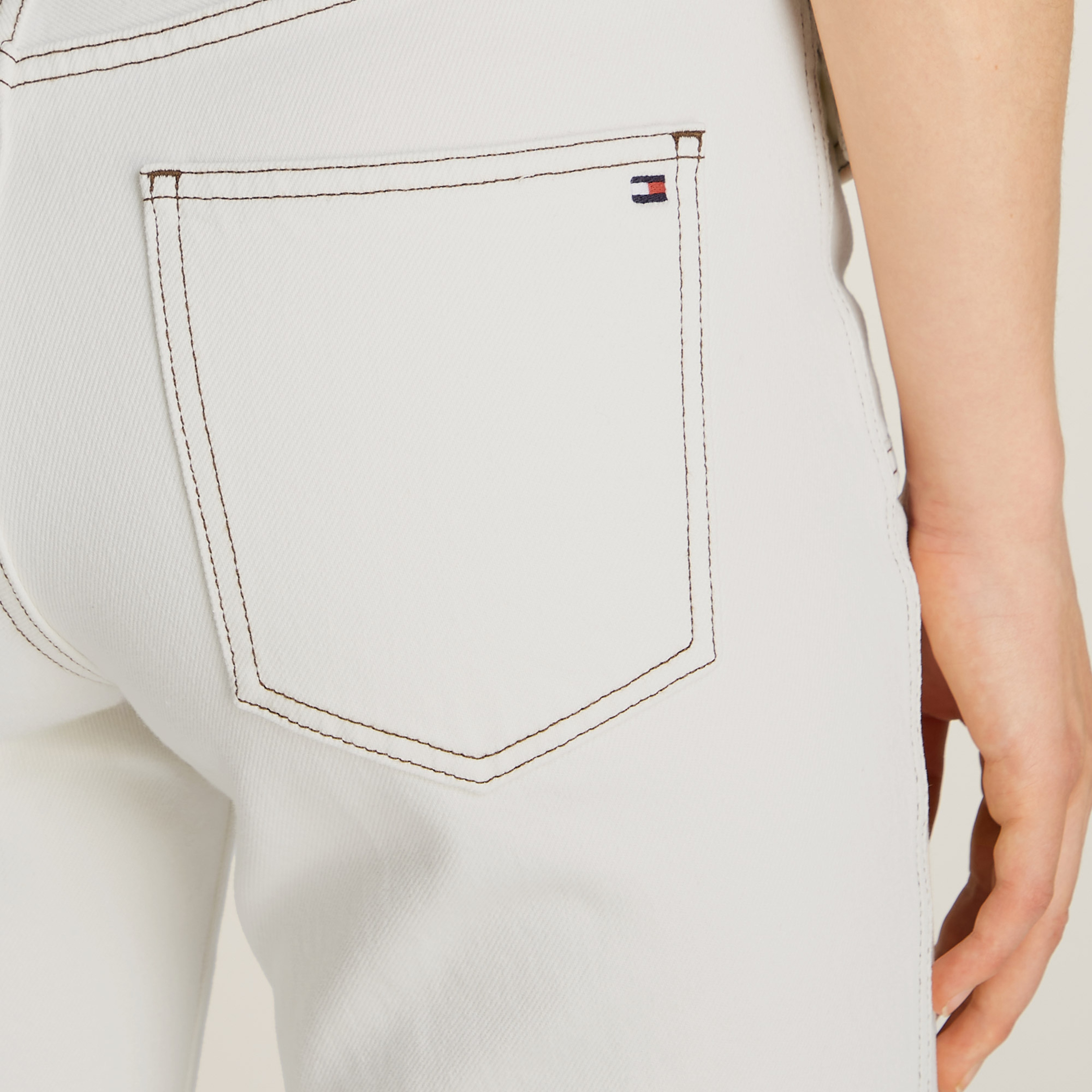 Tommy Hilfiger Relaxed Bootcut Hw Clr Kadın Beyaz Jean