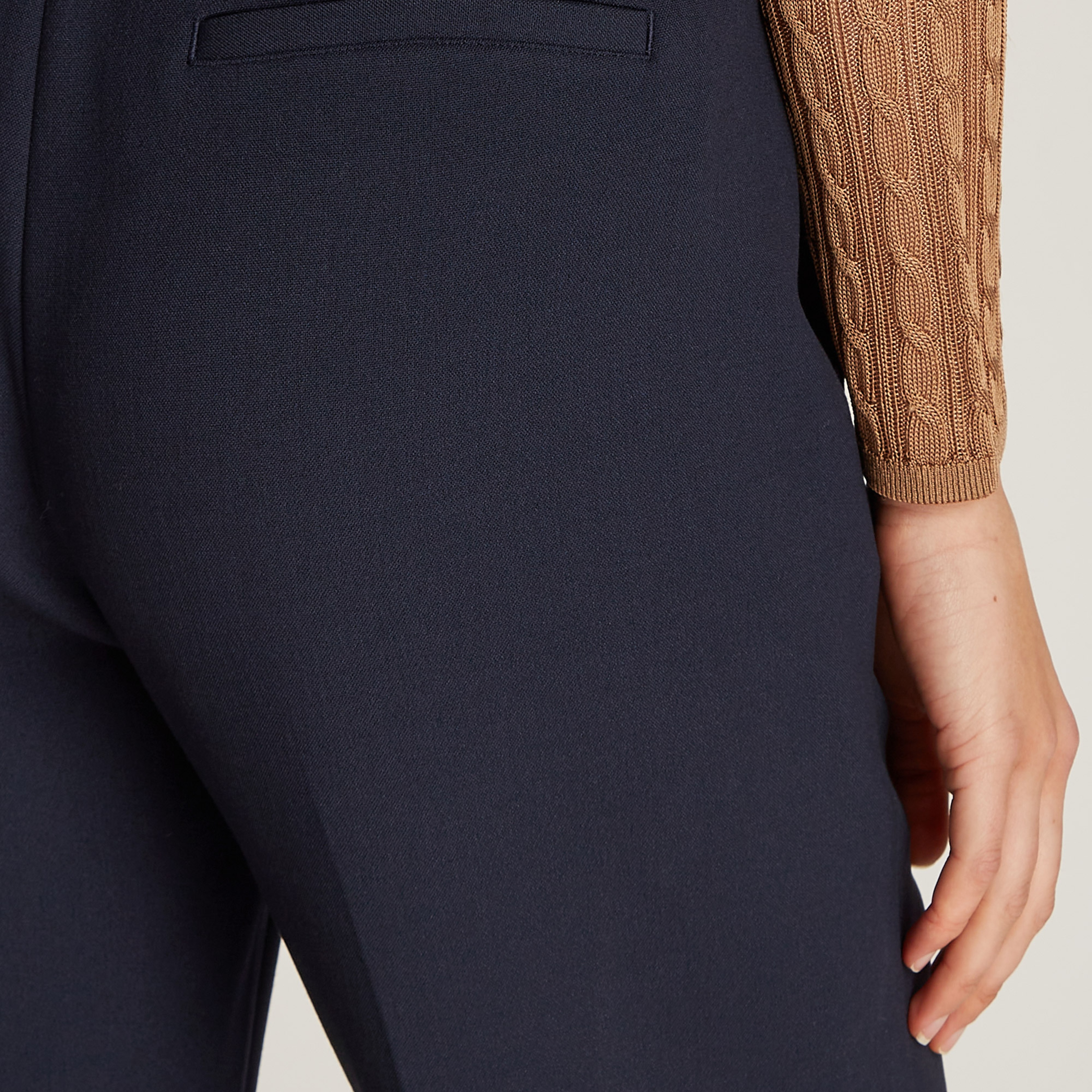 Tommy Hilfiger Punto Slim Straight Kadın Lacivert Pantolon