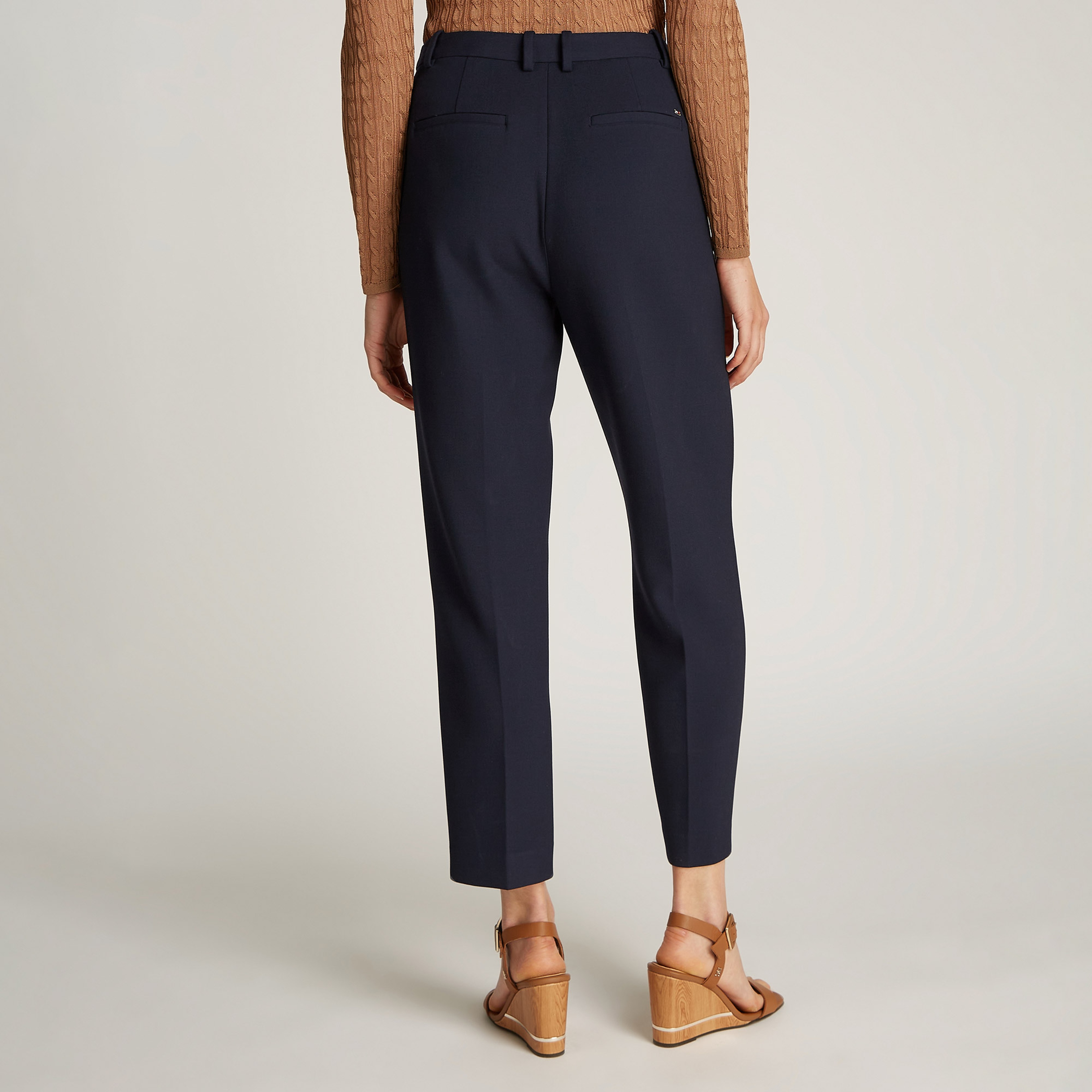 Tommy Hilfiger Punto Slim Straight Kadın Lacivert Pantolon