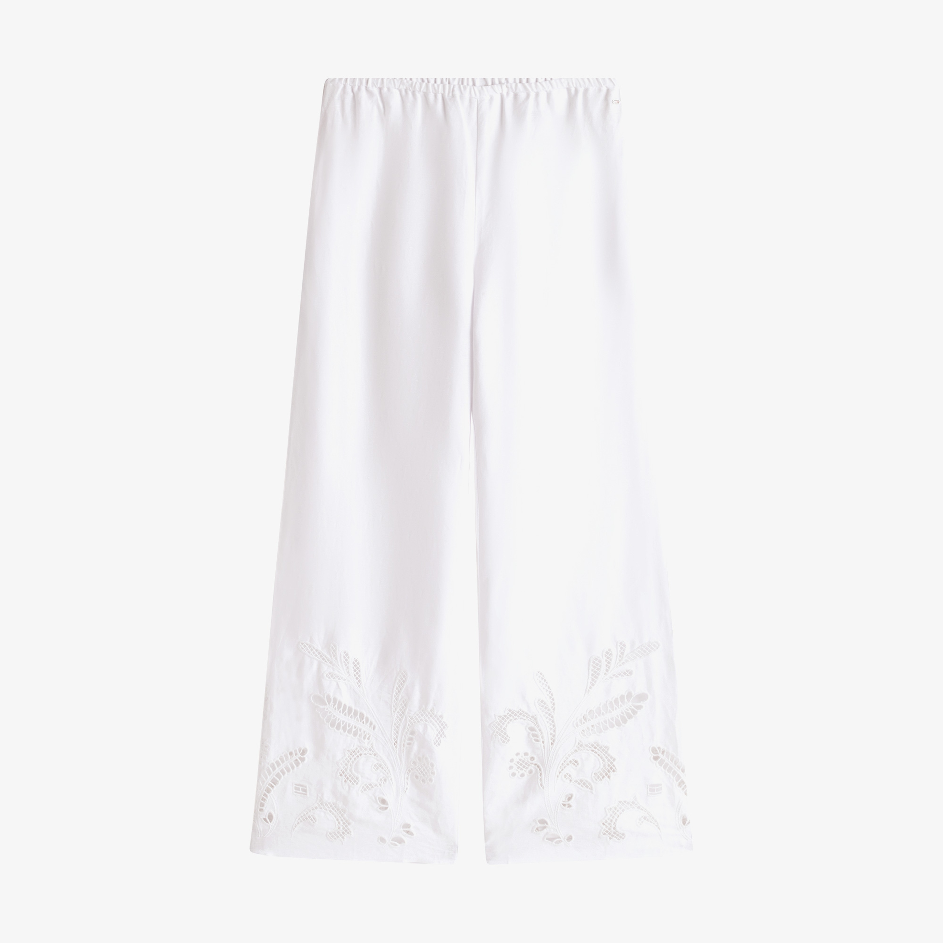 Tommy Hilfiger Broderie Anglaise LinenKadın Beyaz Pantolon