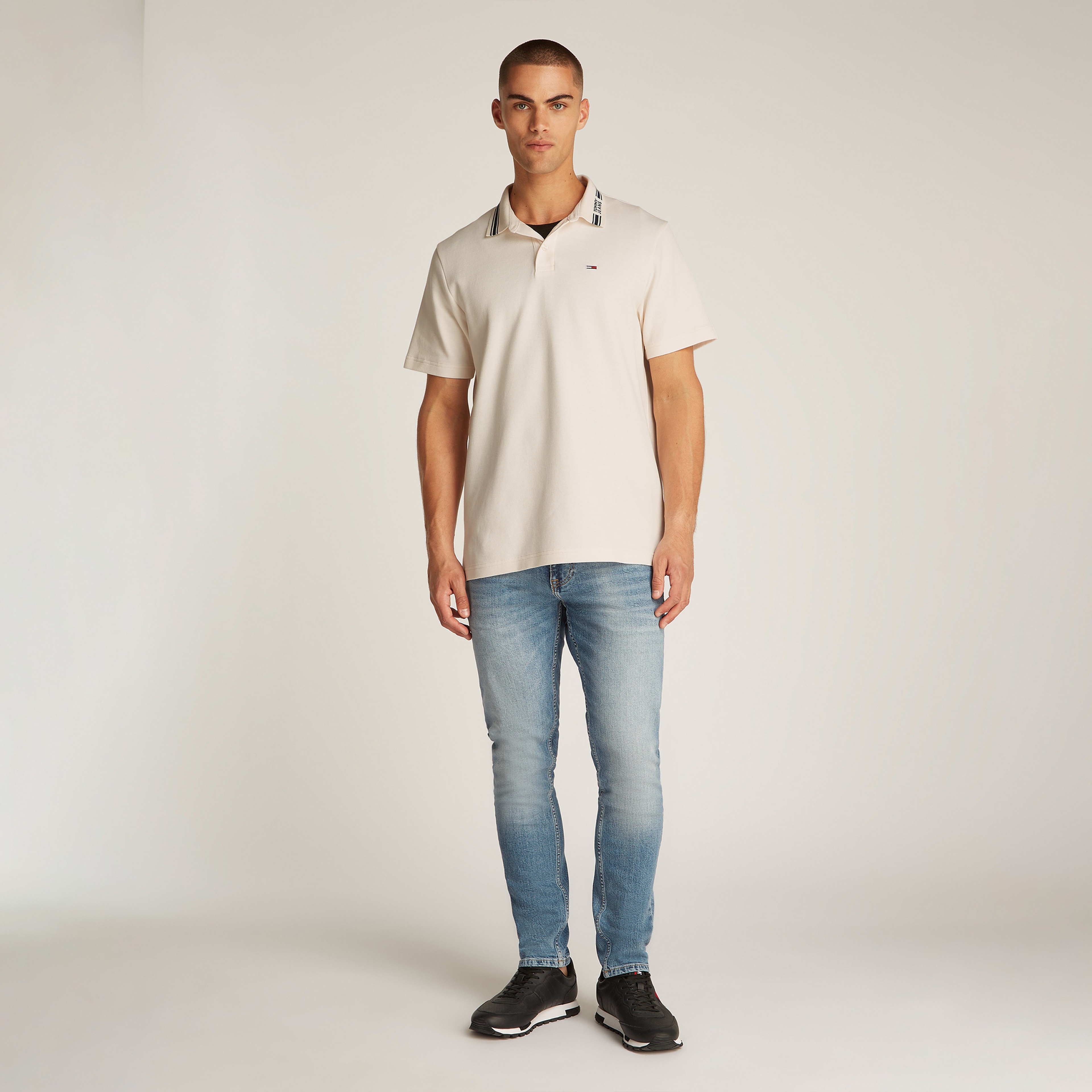 Tommy Hilfiger Erkek Gri Polo