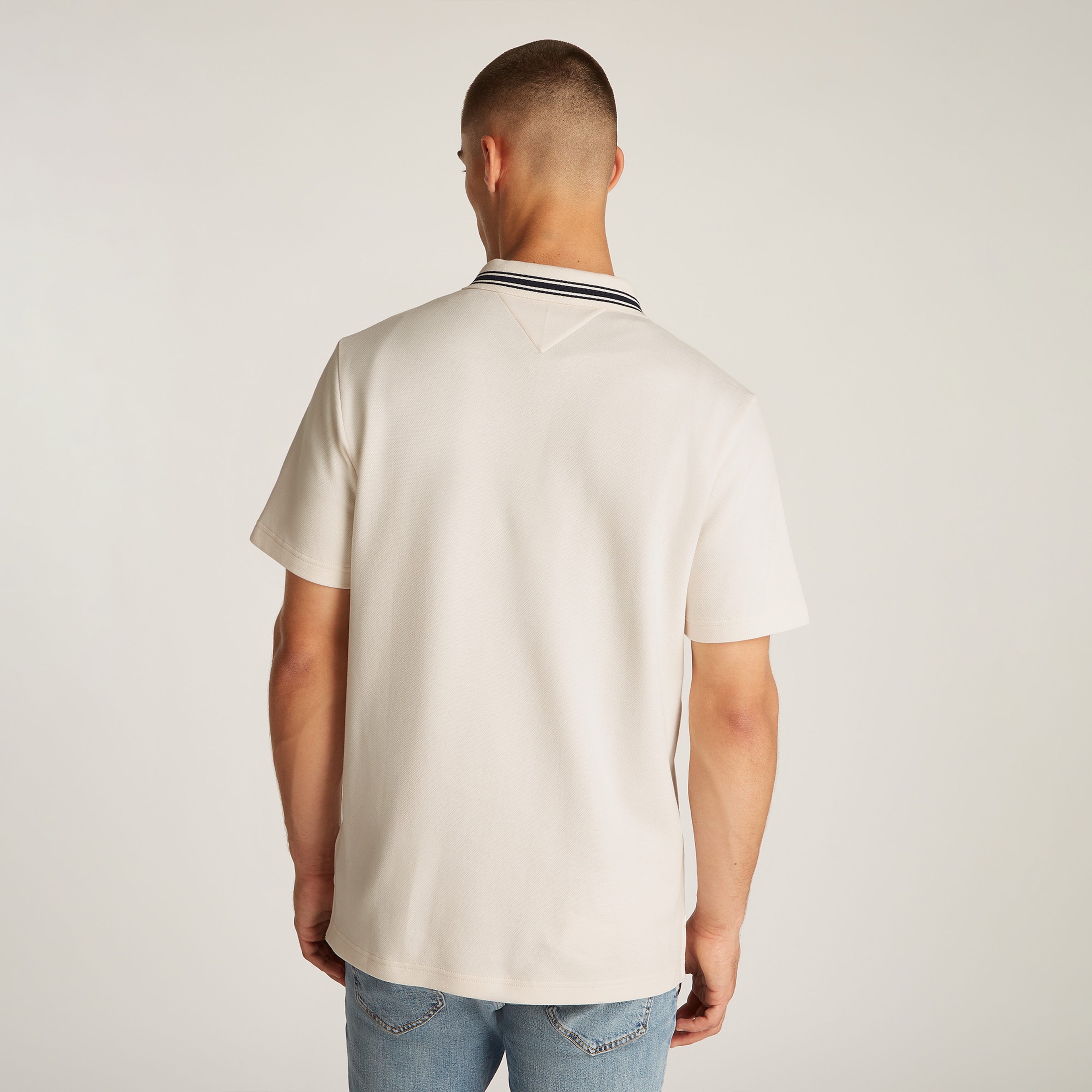 Tommy Hilfiger Erkek Gri Polo