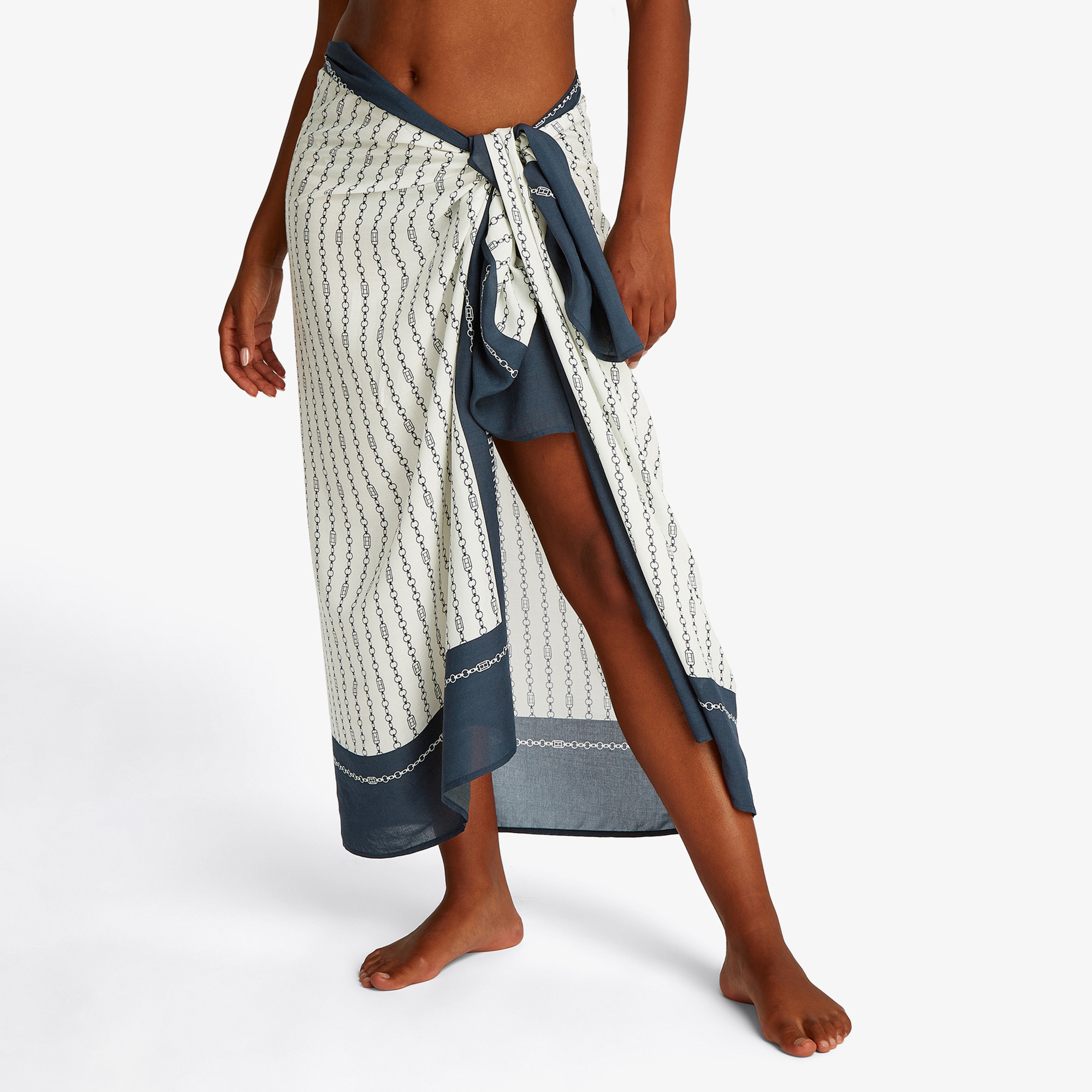 Tommy Hilfiger Pareo Kadın Beyaz Pijama