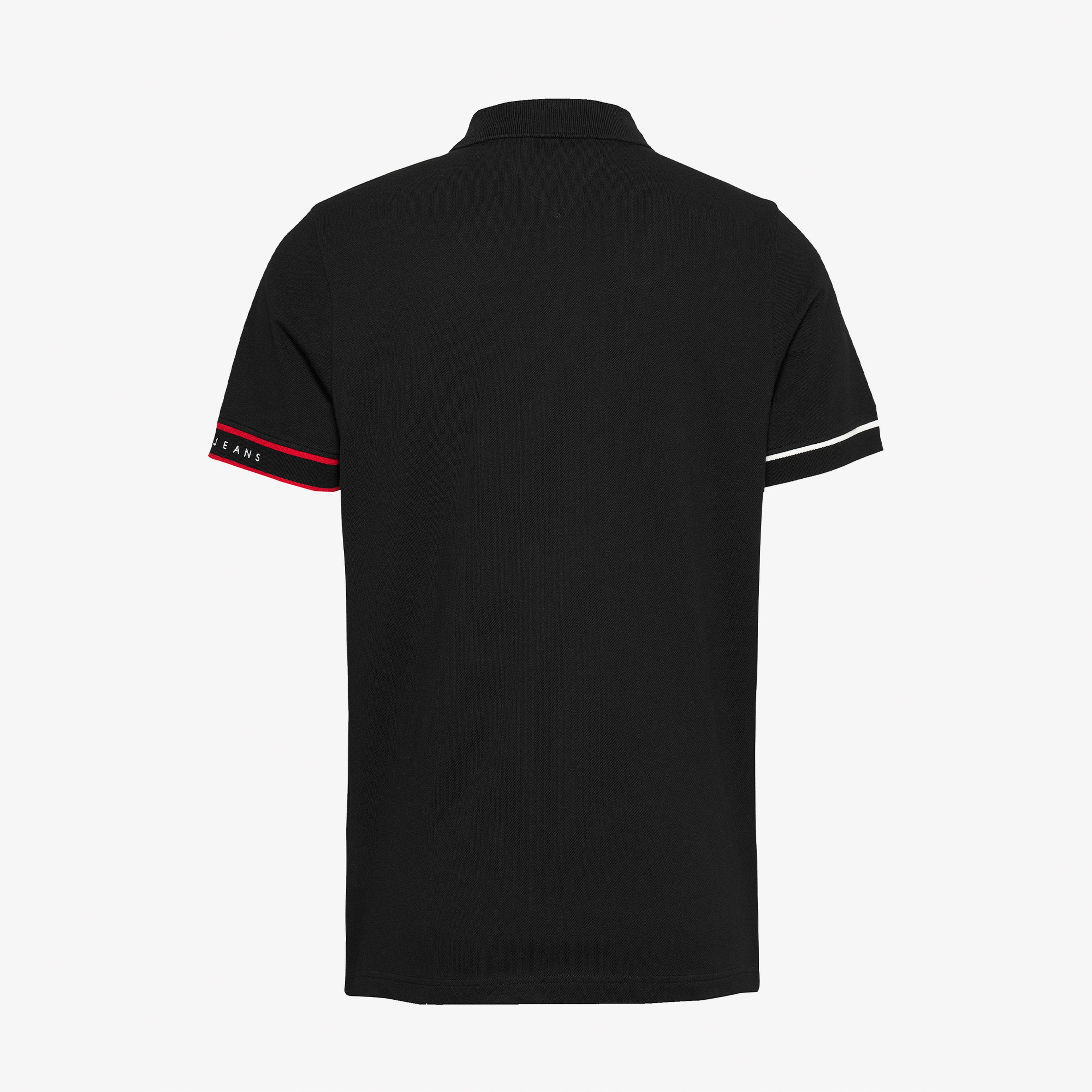 Tommy Jeans Slim Flag Cuff Ext Erkek Siyah Polo