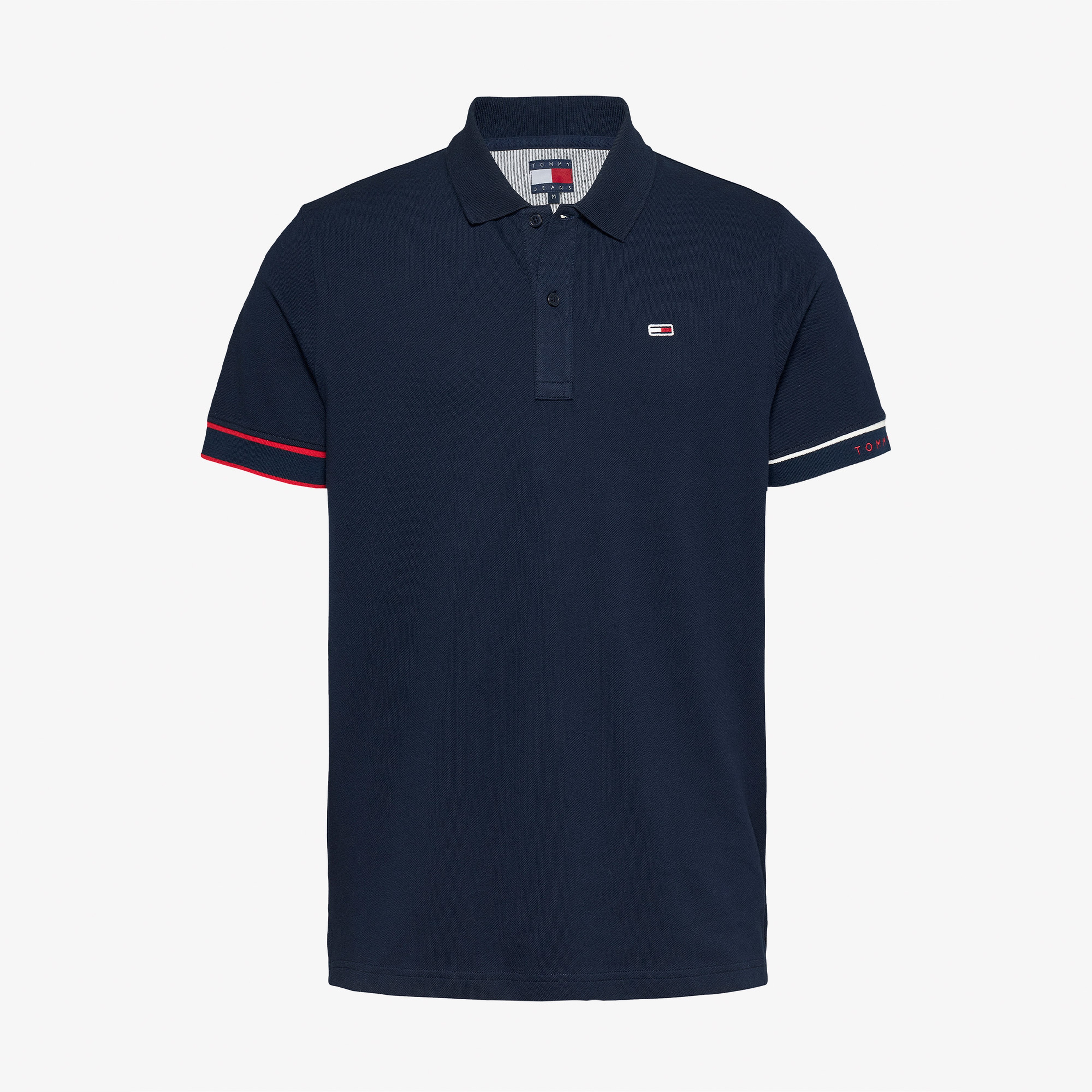 Tommy Jeans Slim Flag Cuff Ext Erkek Lacivert Polo
