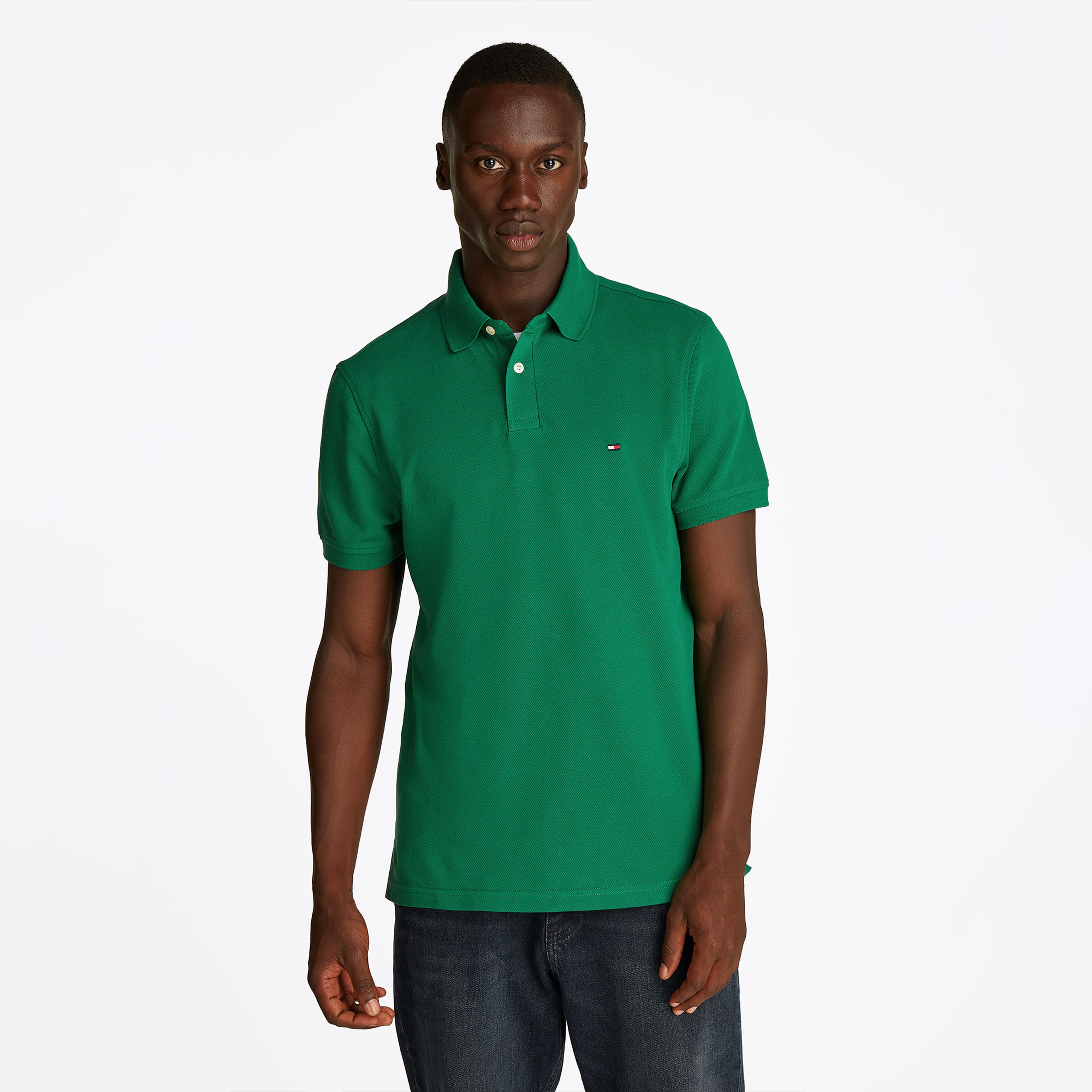 Tommy Hilfiger 1985 Regular Erkek Yeşil Polo