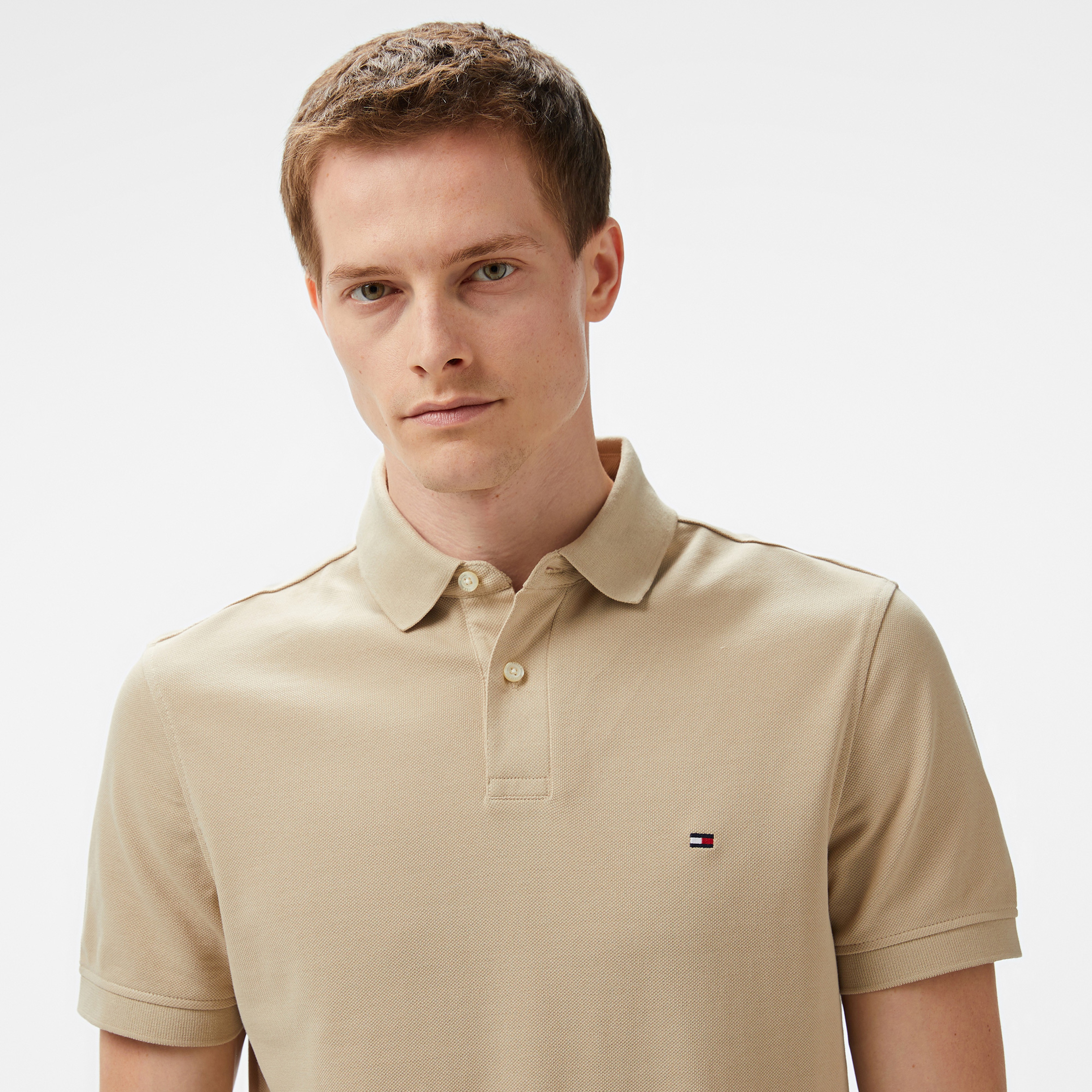 Tommy Hilfiger Erkek Haki Polo
