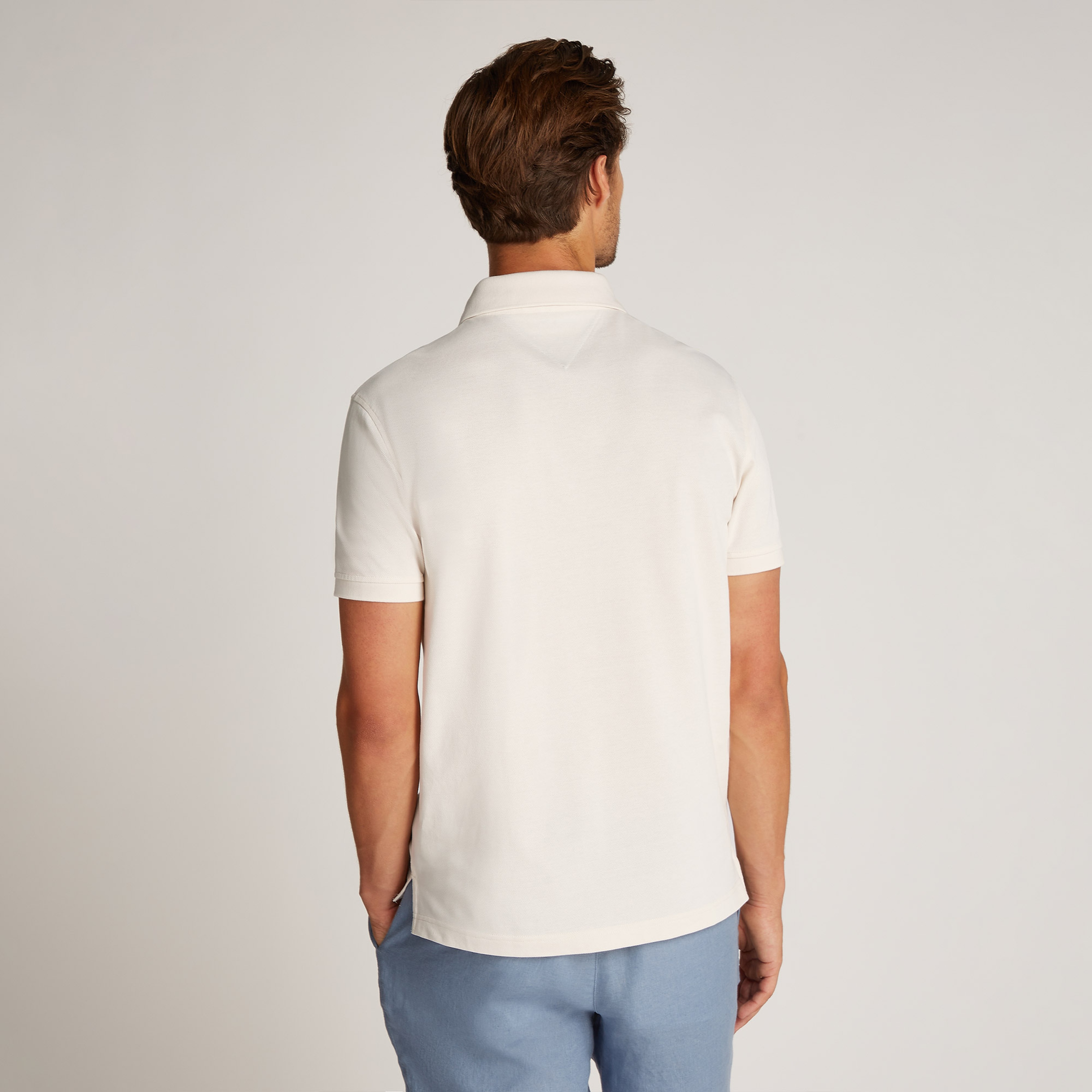 Tommy Hilfiger 1985 Regular Erkek Krem Rengi Polo