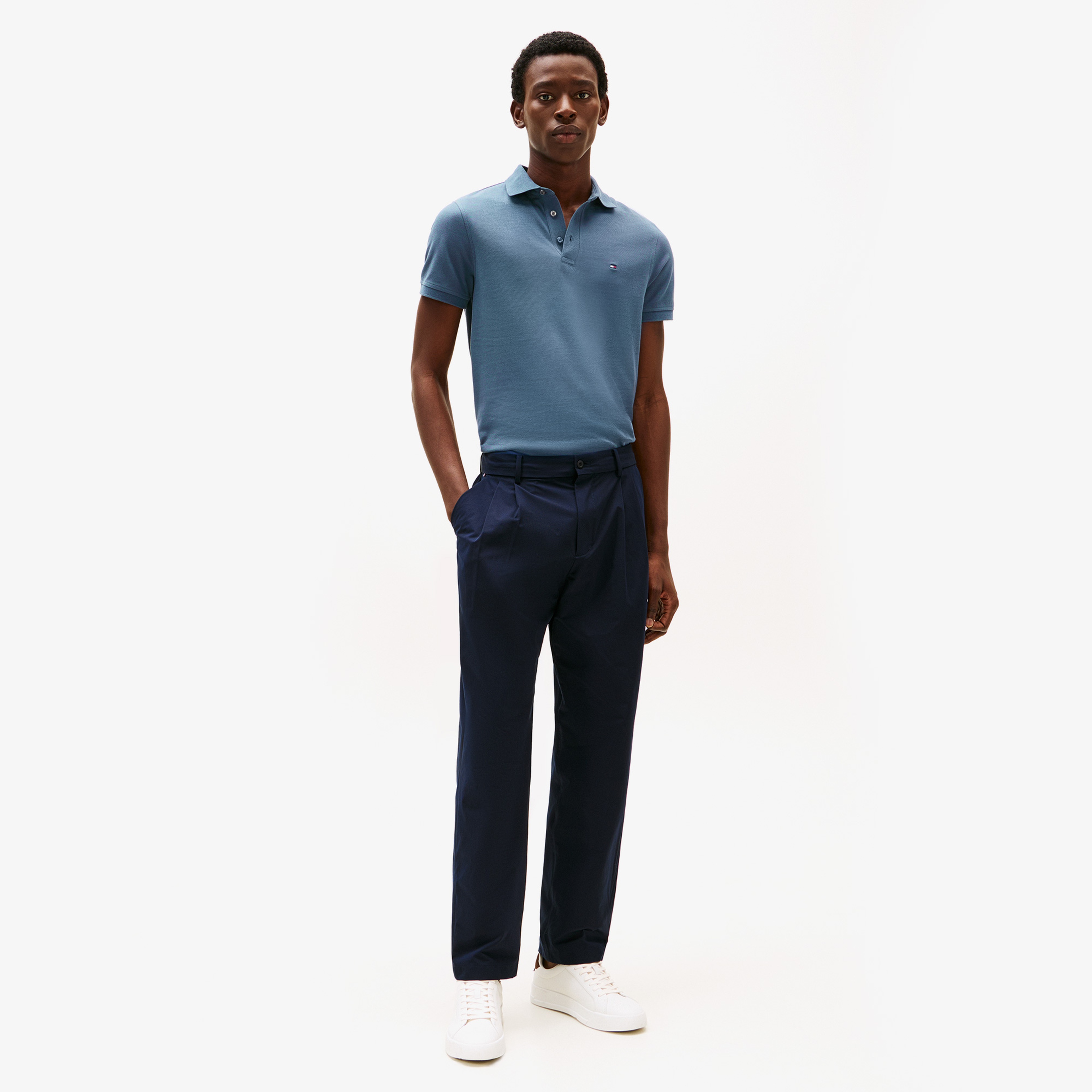 Tommy Hilfiger Erkek Mavi Polo