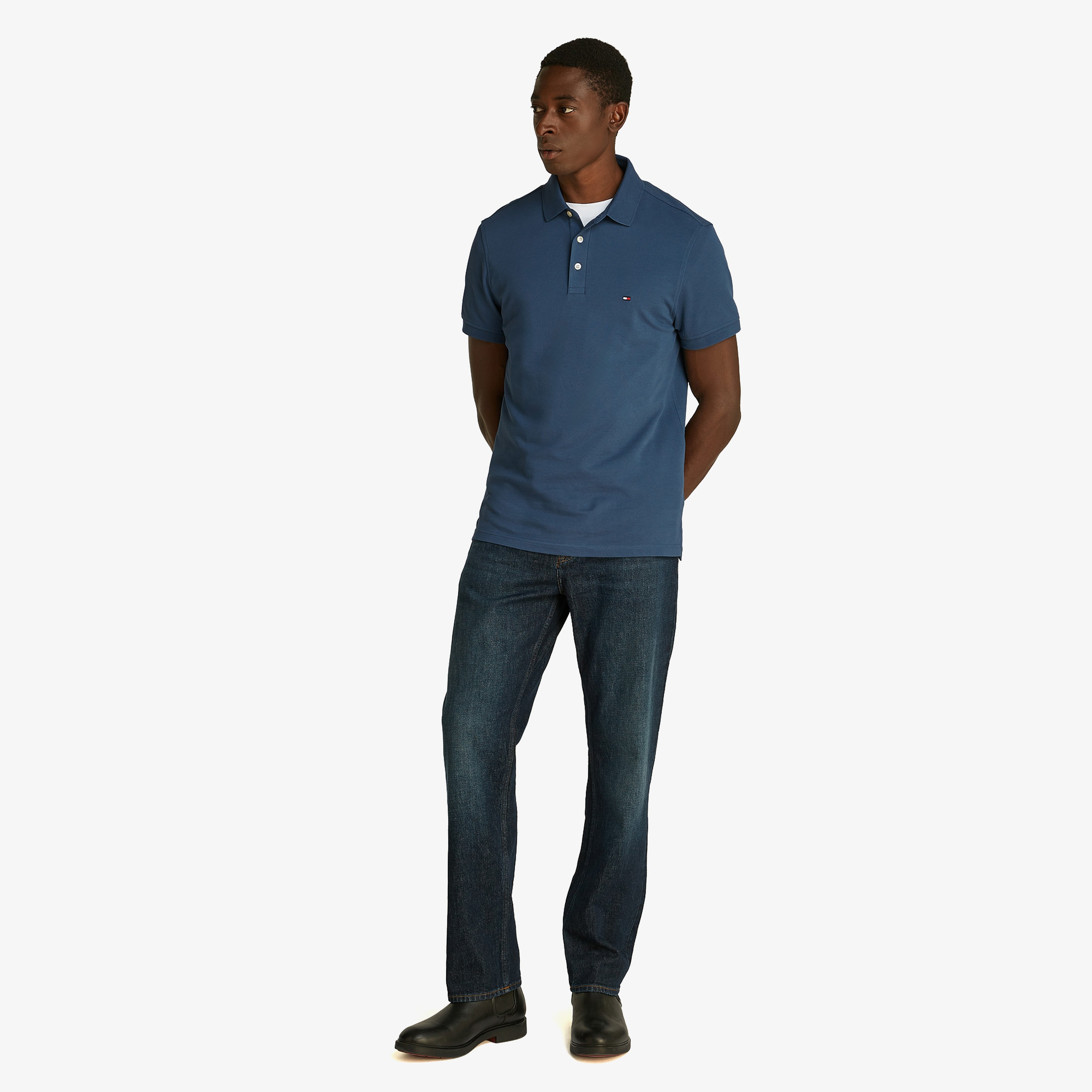 Tommy Hilfiger Erkek Mavi Polo