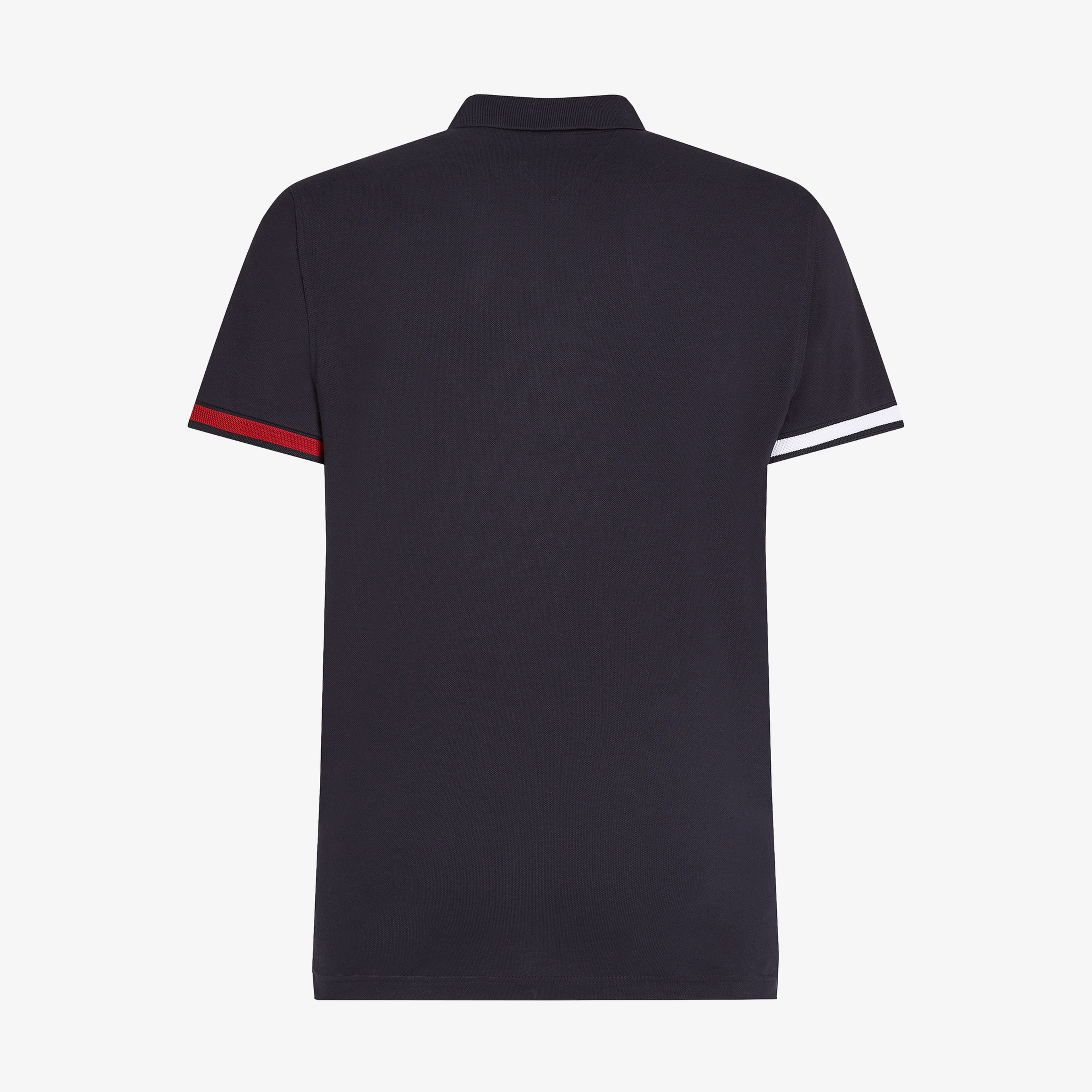 Tommy Hilfiger Flag Cuff Slim Erkek Mavi Polo