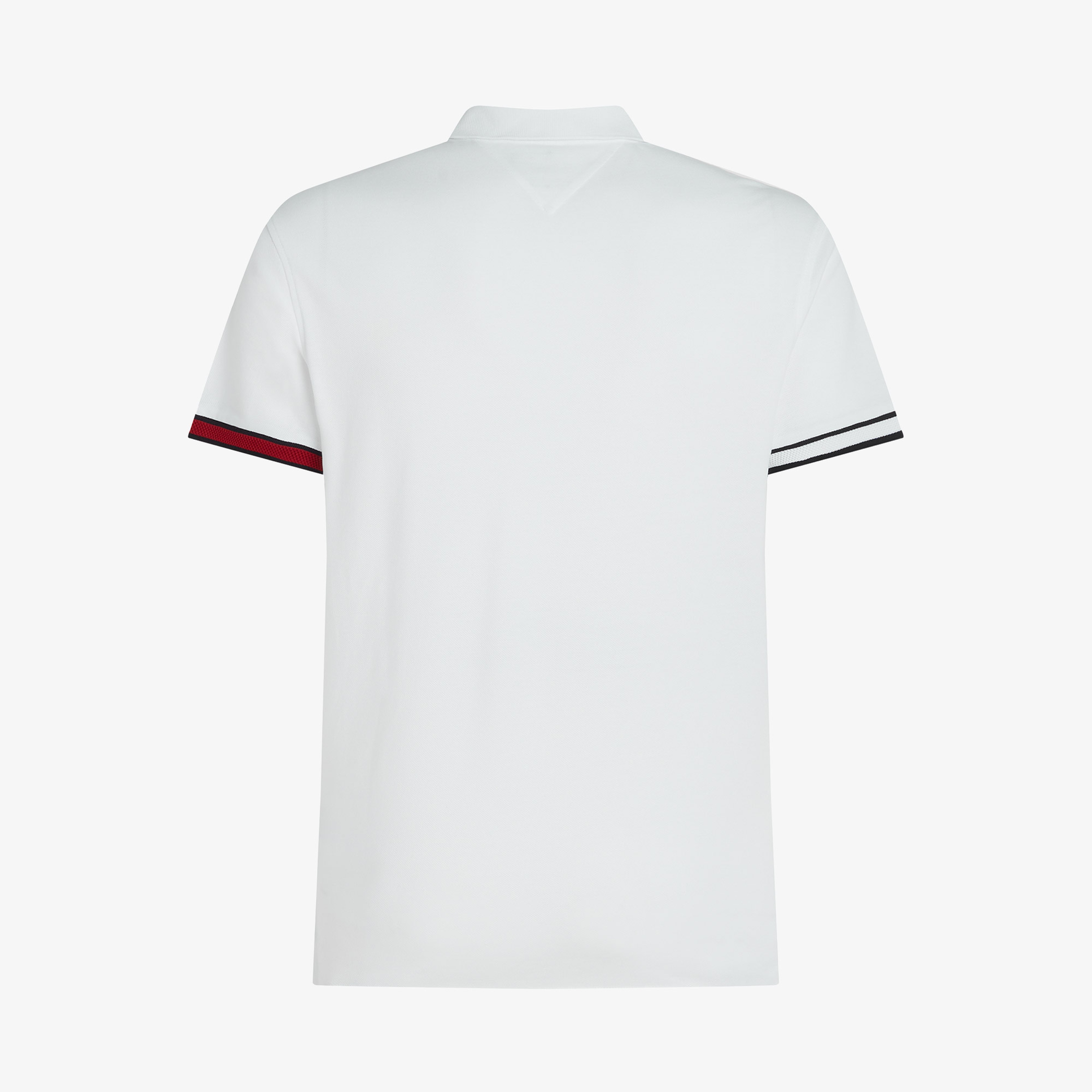 Tommy Hilfiger Flag Cuff Slim Erkek Beyaz Polo
