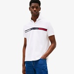 Tommy Hilfiger Chest Insert Reg Erkek Beyaz Polo