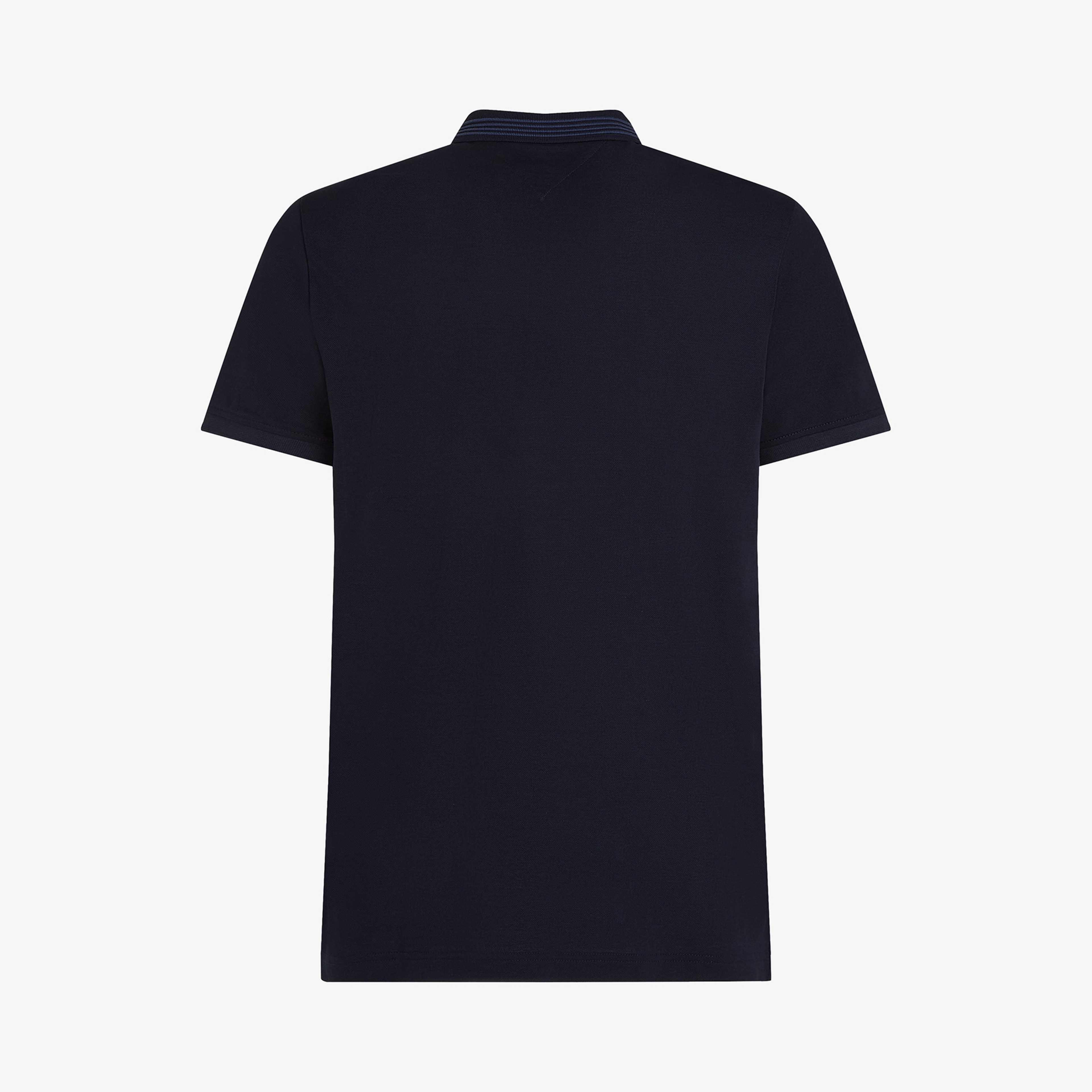 Tommy Hilfiger Mercerised Pique Zip Reg Erkek Mavi Polo